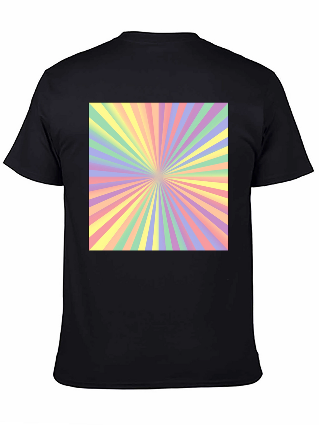 Radiant Burst Graphic Black Tee