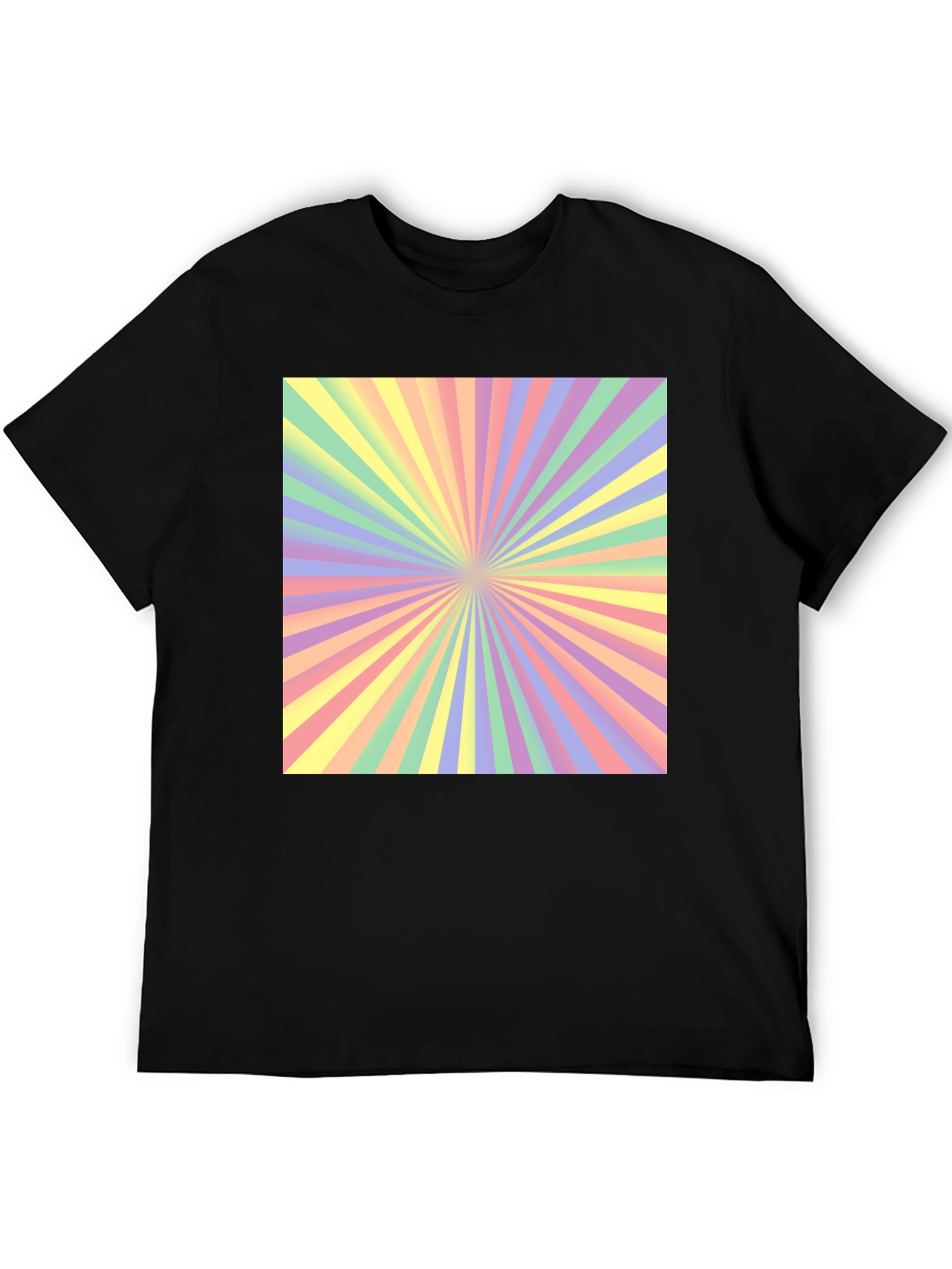 Radiant Burst Graphic Black Tee