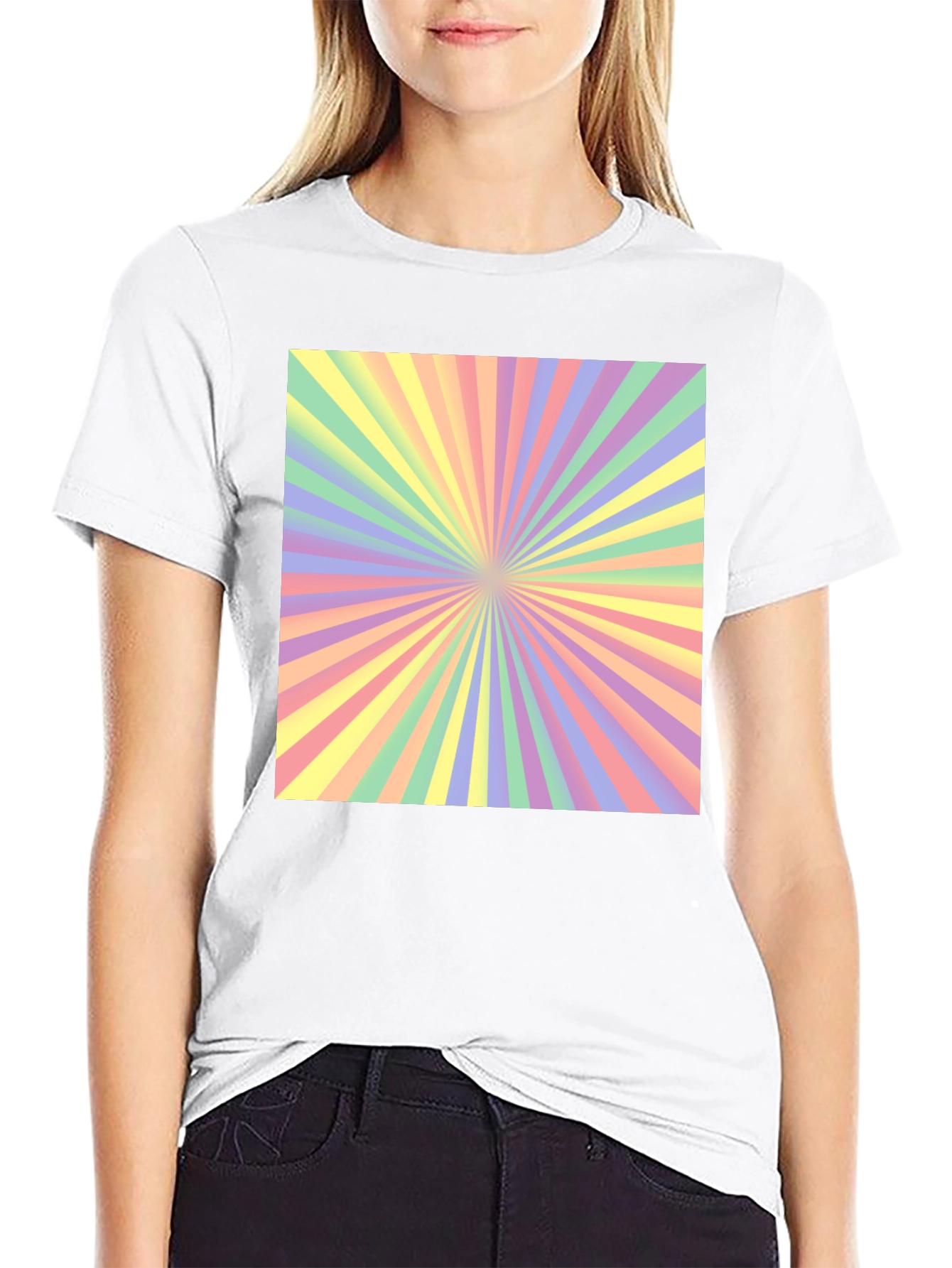 Radiant Burst Graphic Black Tee