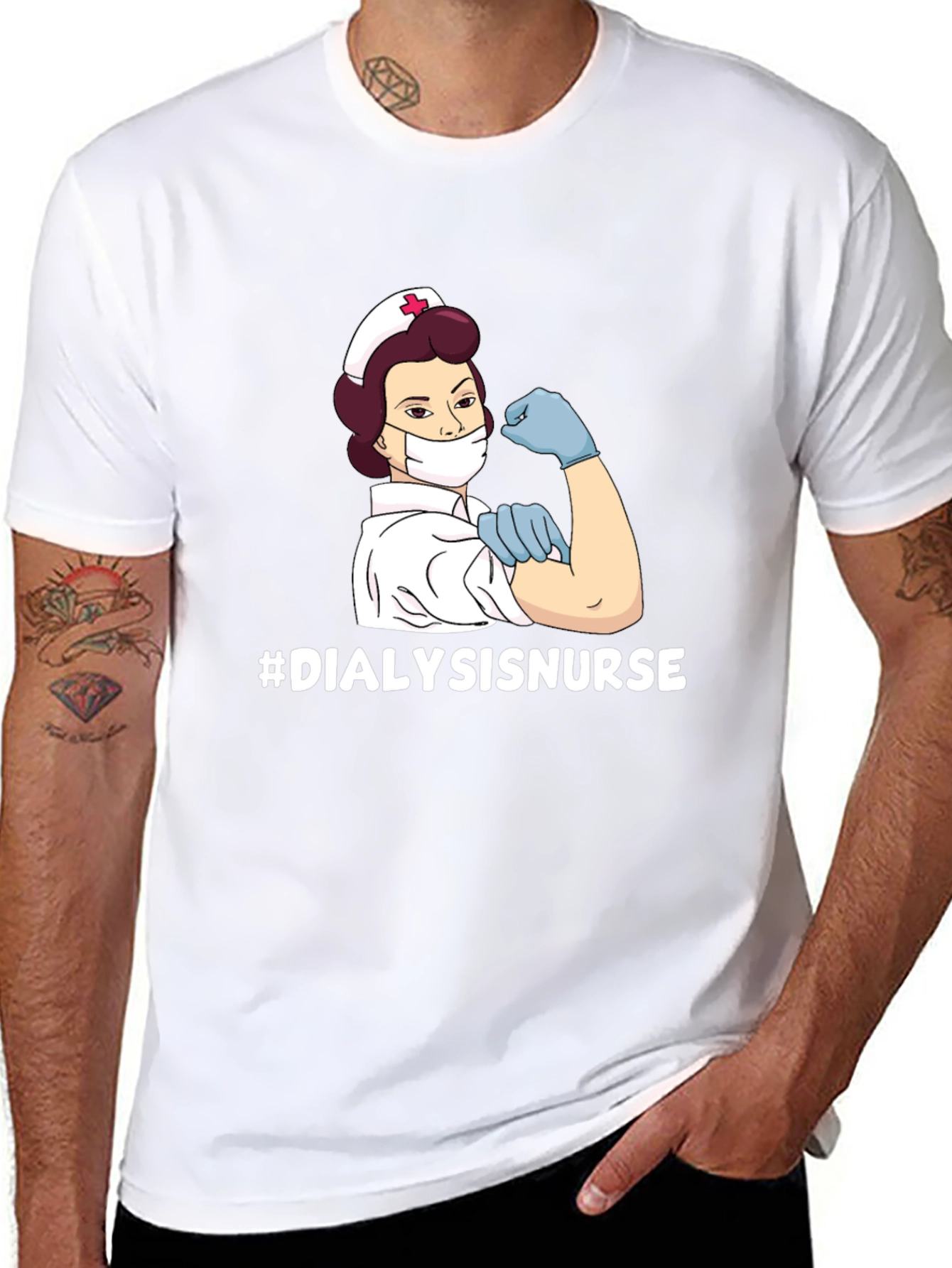 Dialysis Nurse T-Shirt - Strong Women Medical Hero Tee