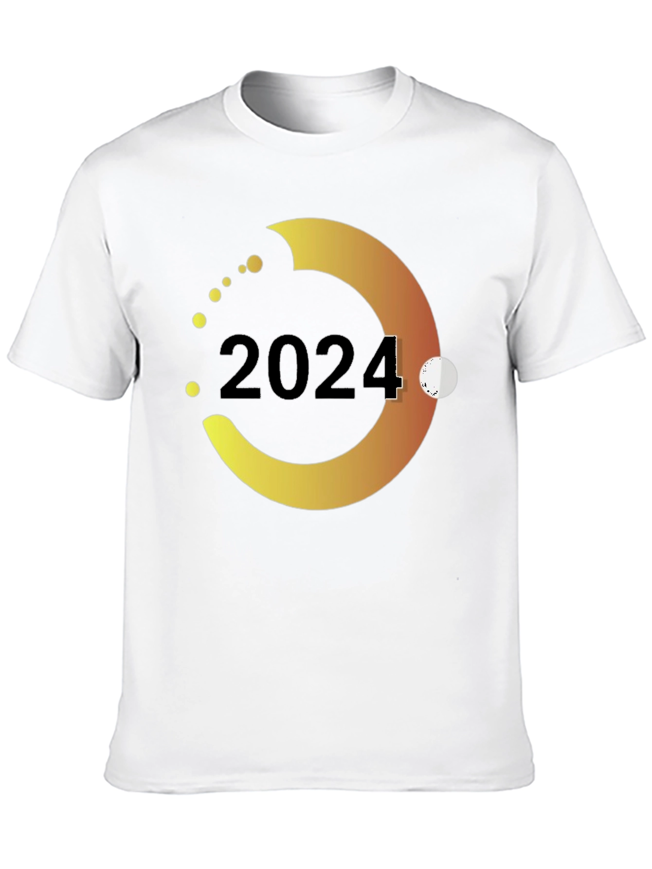 2024 Gradient Circle Graphic Tee - Stylish Black T-Shirt