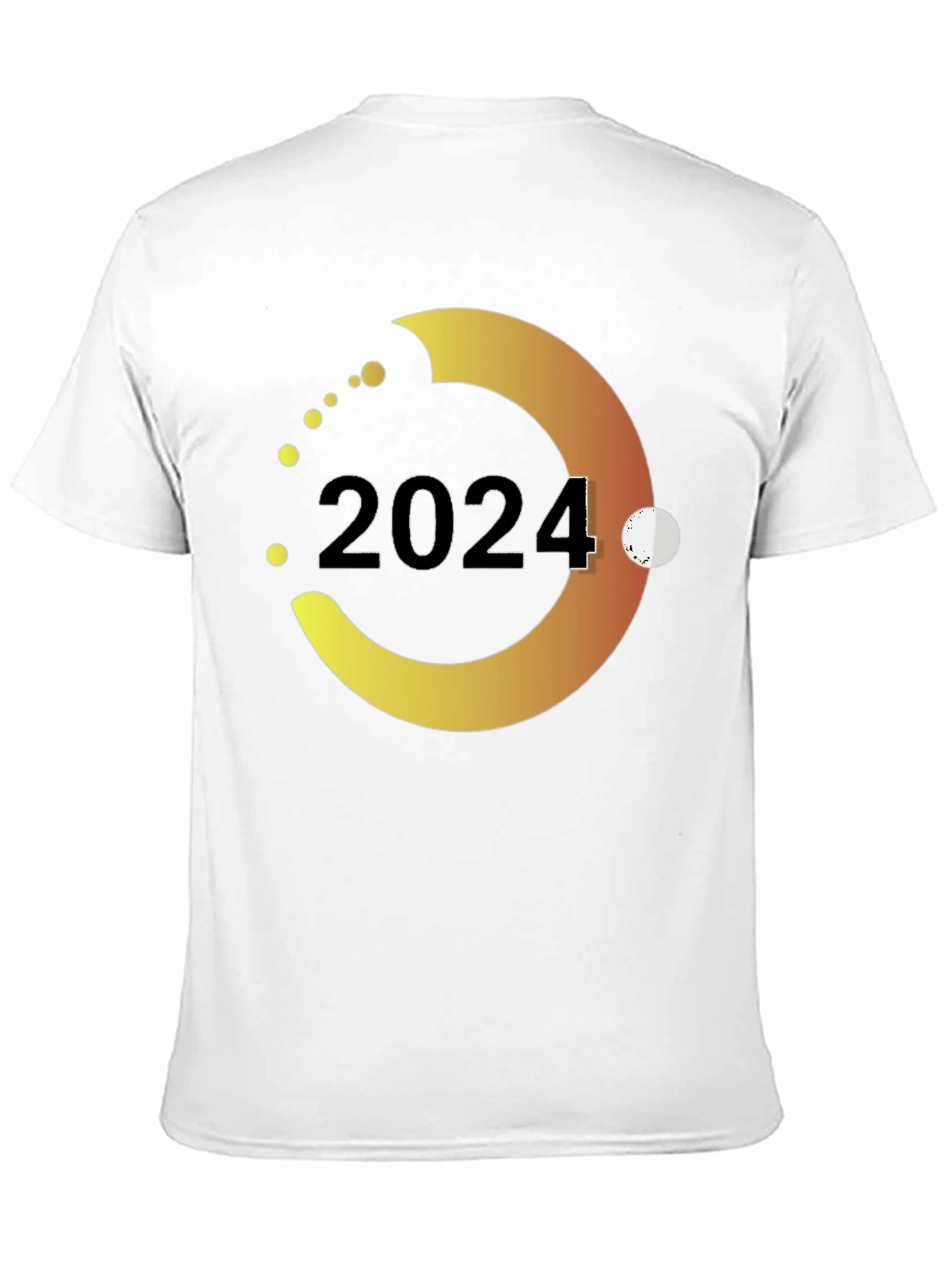 2024 Gradient Circle Graphic Tee - Stylish Black T-Shirt