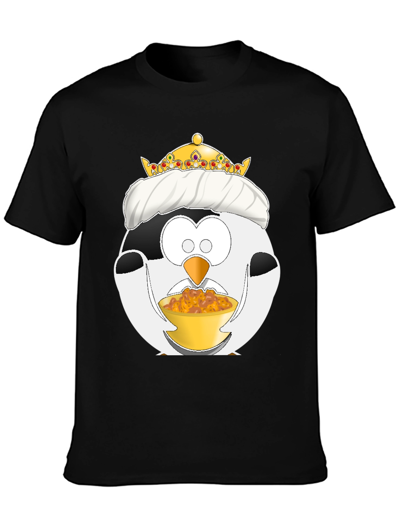 Funny Penguin King Graphic T-Shirt