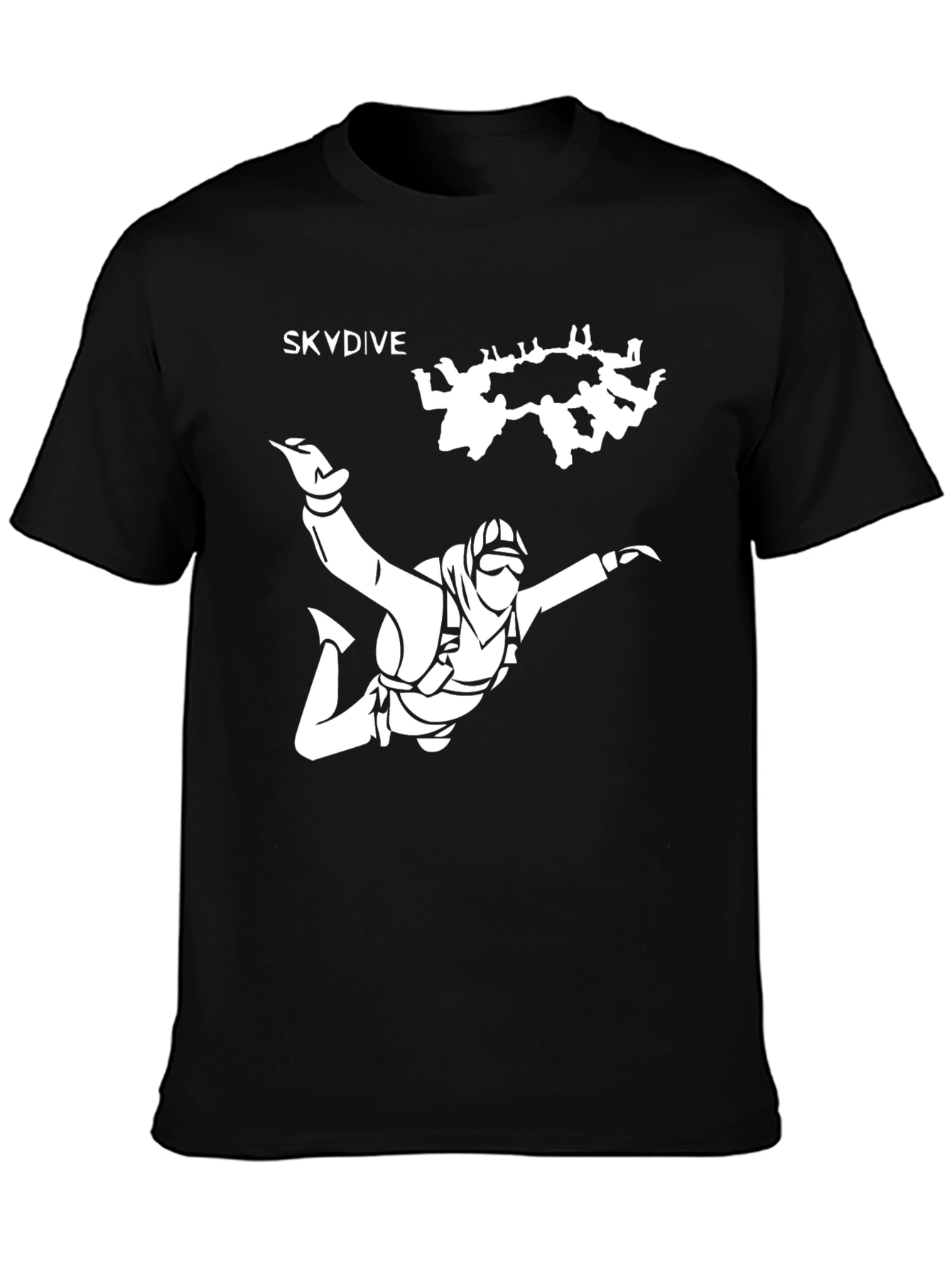 Skydive Graphic Black T-Shirt