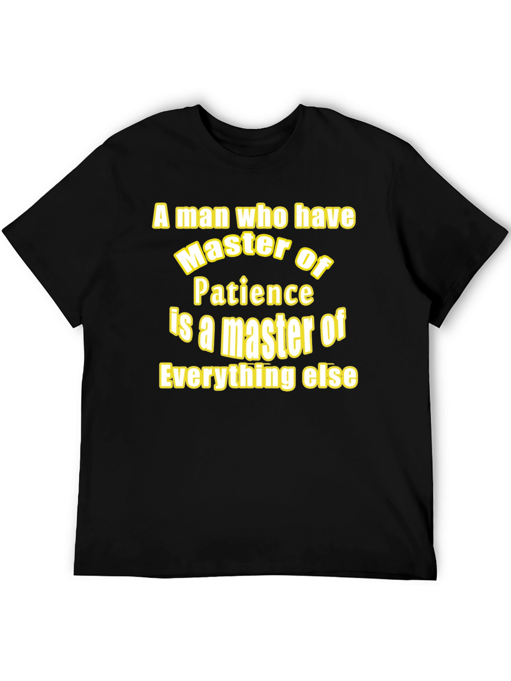 Master of Patience Black Graphic T-Shirt