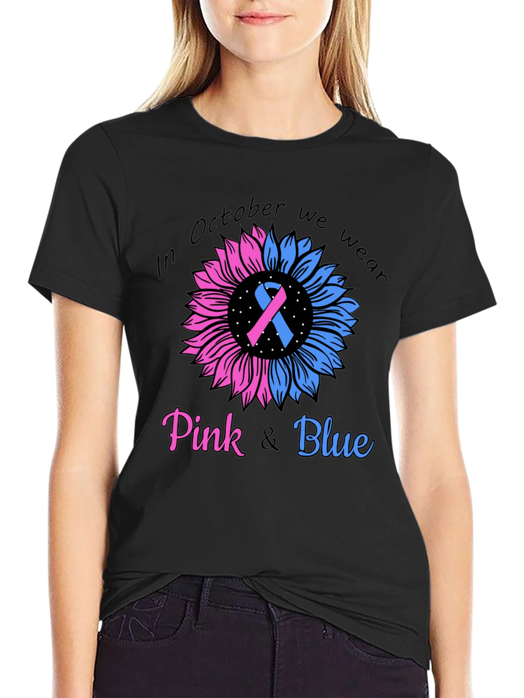 October Pink and Blue Awareness T-Shirt