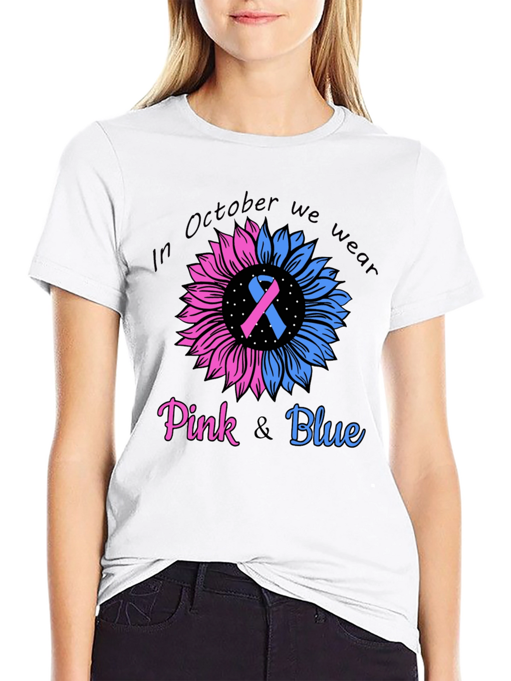 October Pink and Blue Awareness T-Shirt