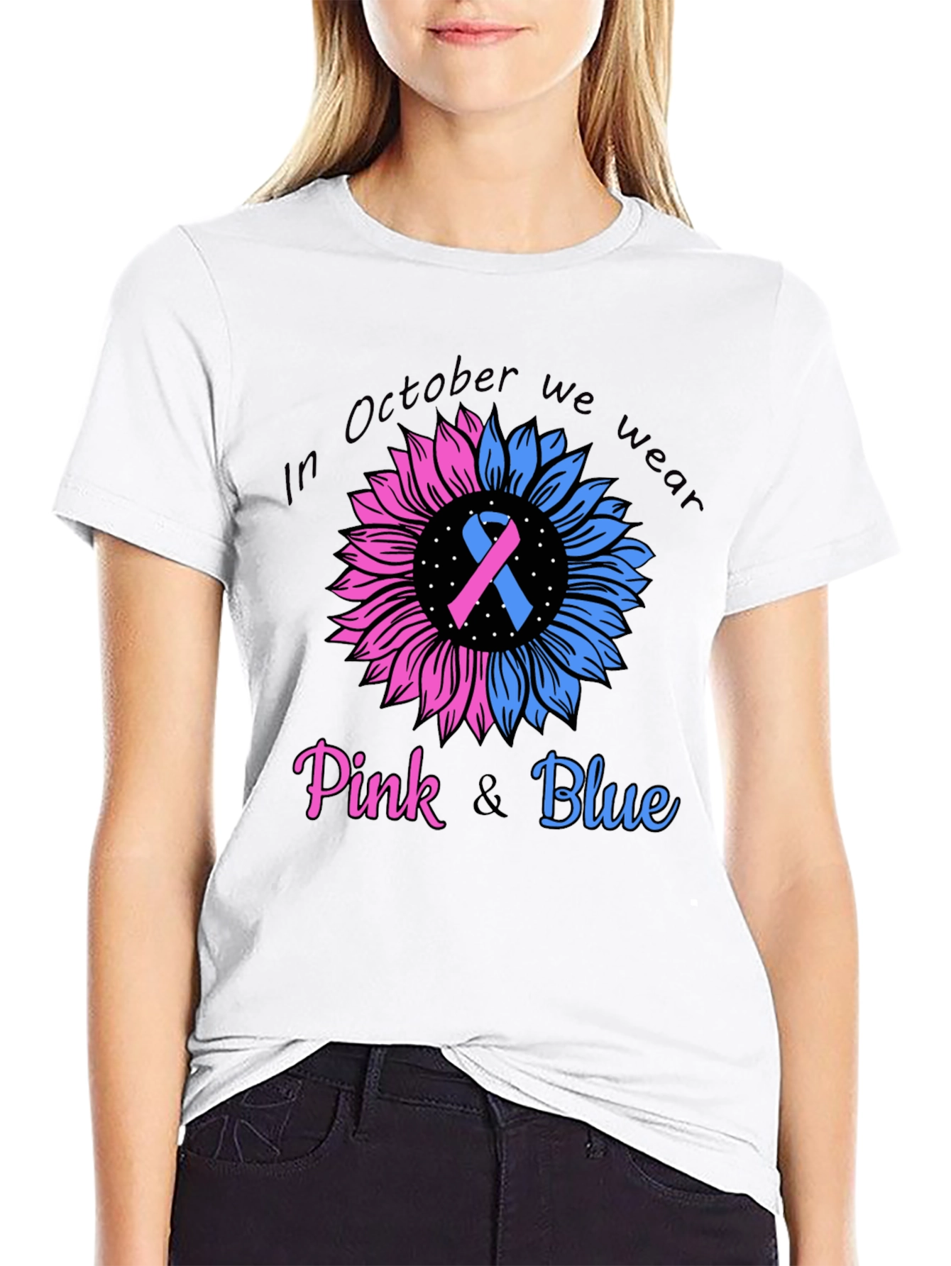 October Pink and Blue Awareness T-Shirt