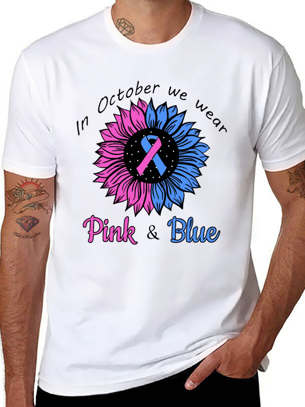 October Pink and Blue Awareness T-Shirt