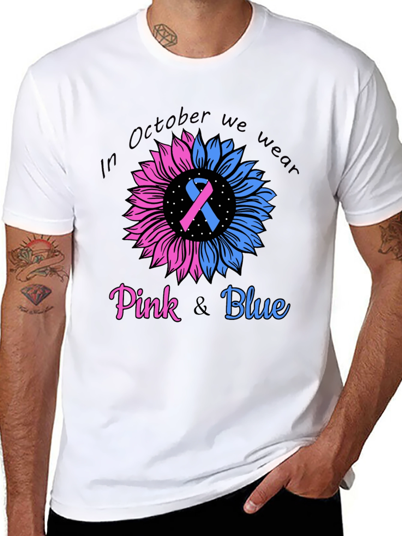 October Pink and Blue Awareness T-Shirt