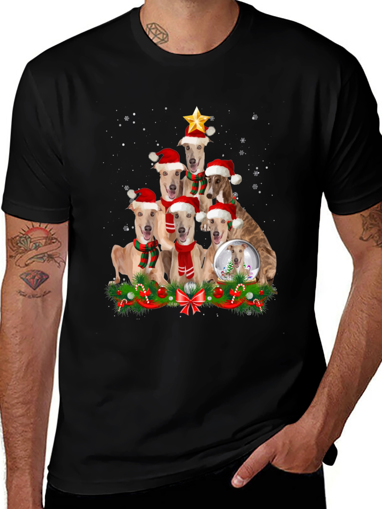 Christmas Dog T-Shirt Holiday Pet Lovers Tee