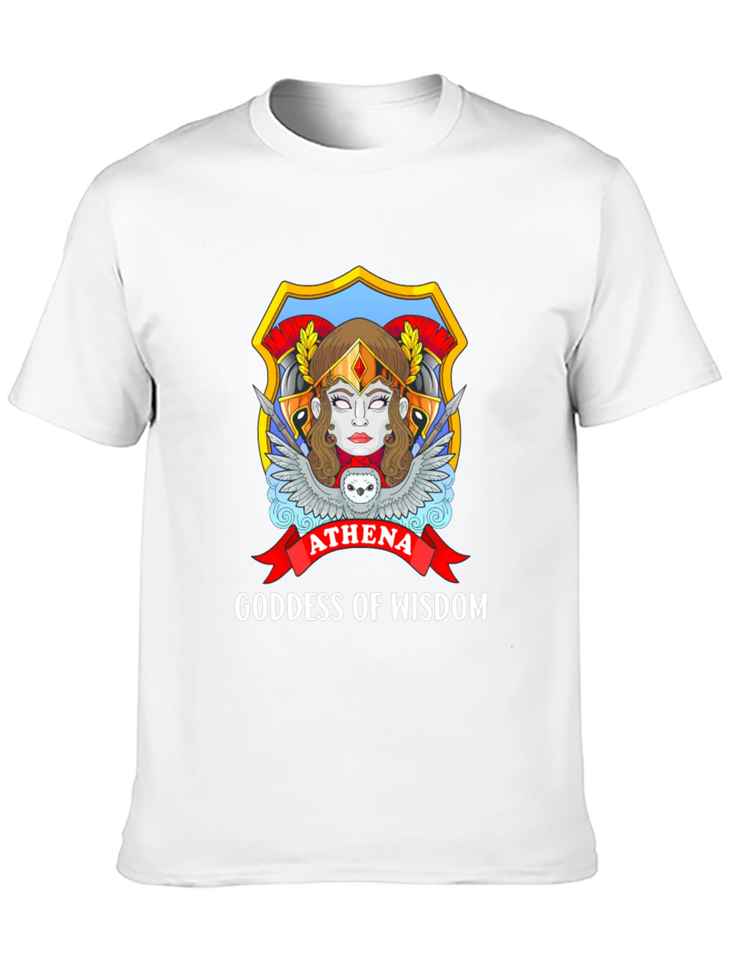 Athena Goddess of Wisdom Black T-Shirt