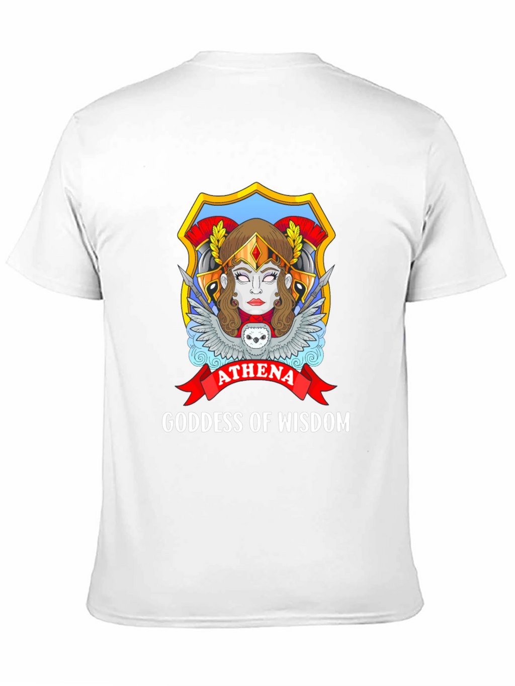 Athena Goddess of Wisdom Black T-Shirt