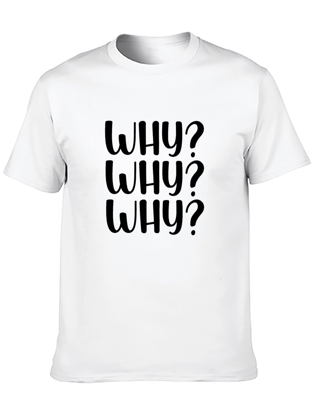 Why? Graphic Print Black T-Shirt
