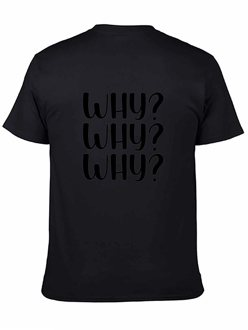 Why? Graphic Print Black T-Shirt