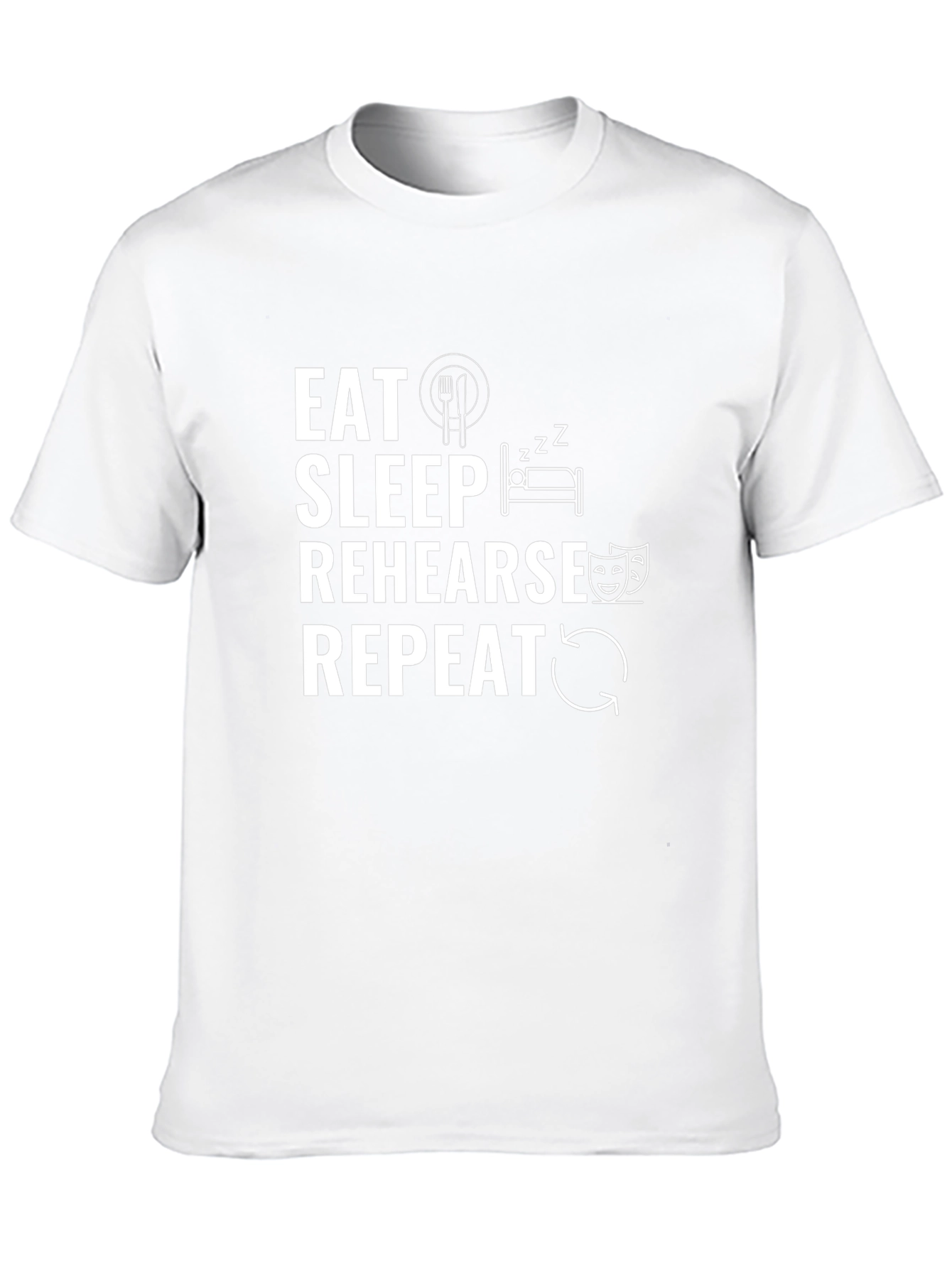 Eat Sleep Rehearse Repeat Black T-Shirt