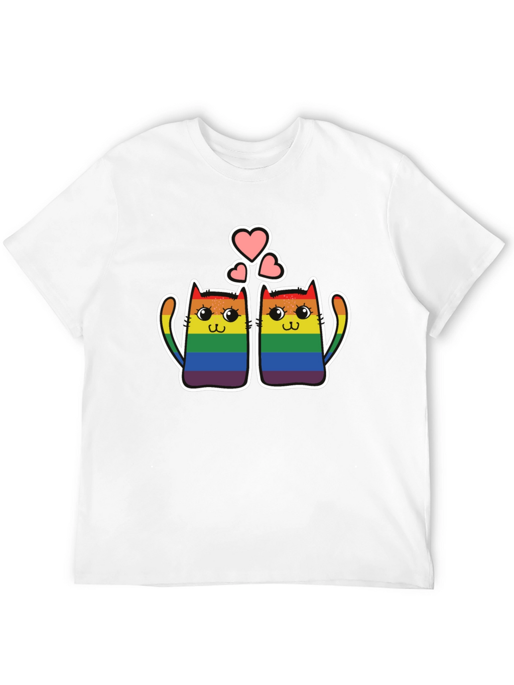 LGBT Pride Cats T-Shirt - Rainbow Love
