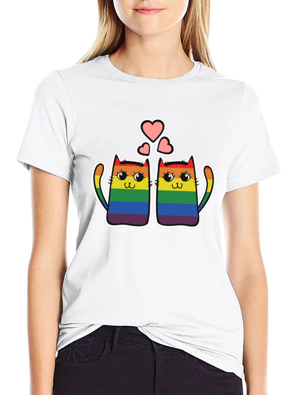 LGBT Pride Cats T-Shirt - Rainbow Love