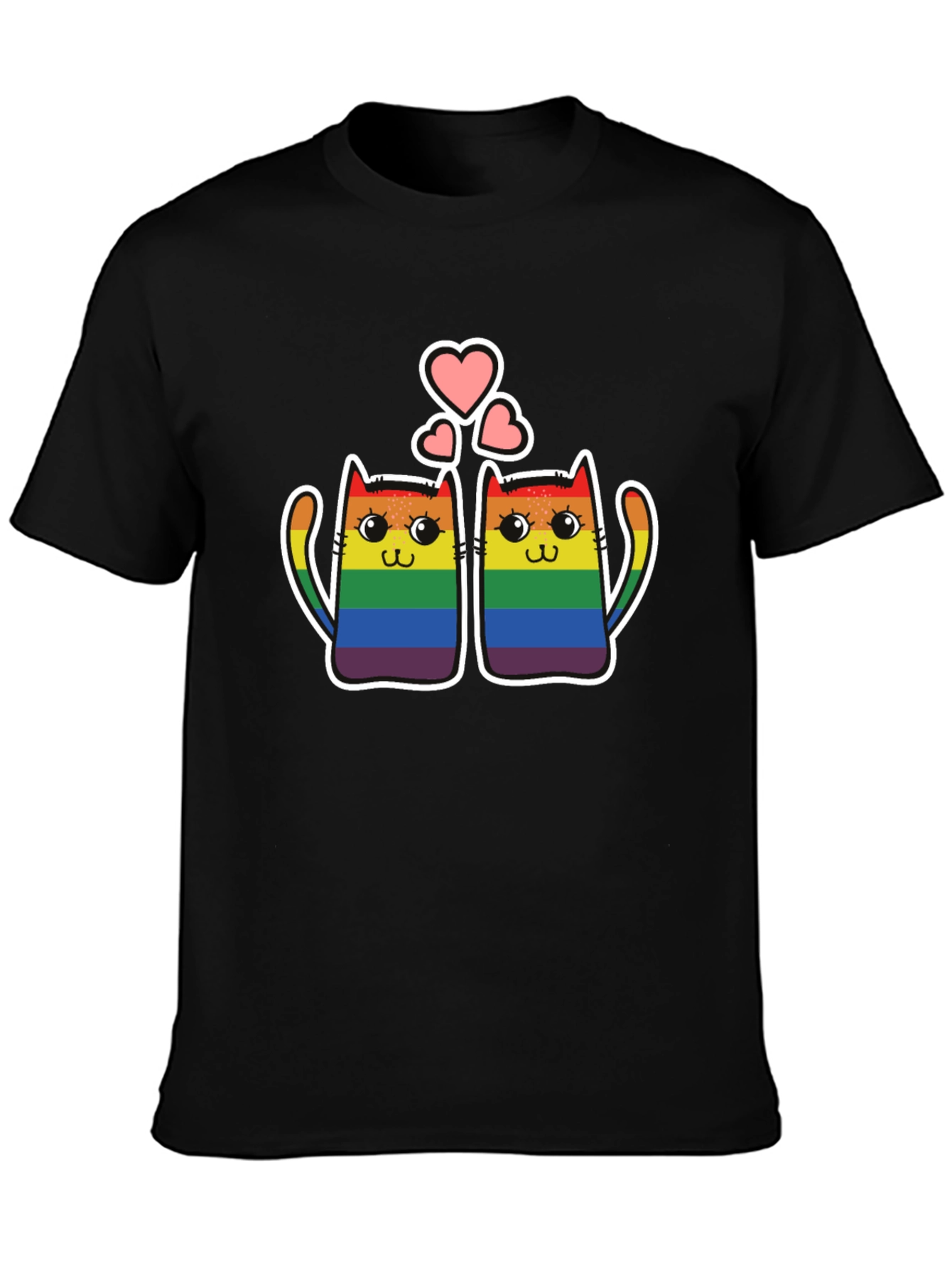 LGBT Pride Cats T-Shirt - Rainbow Love