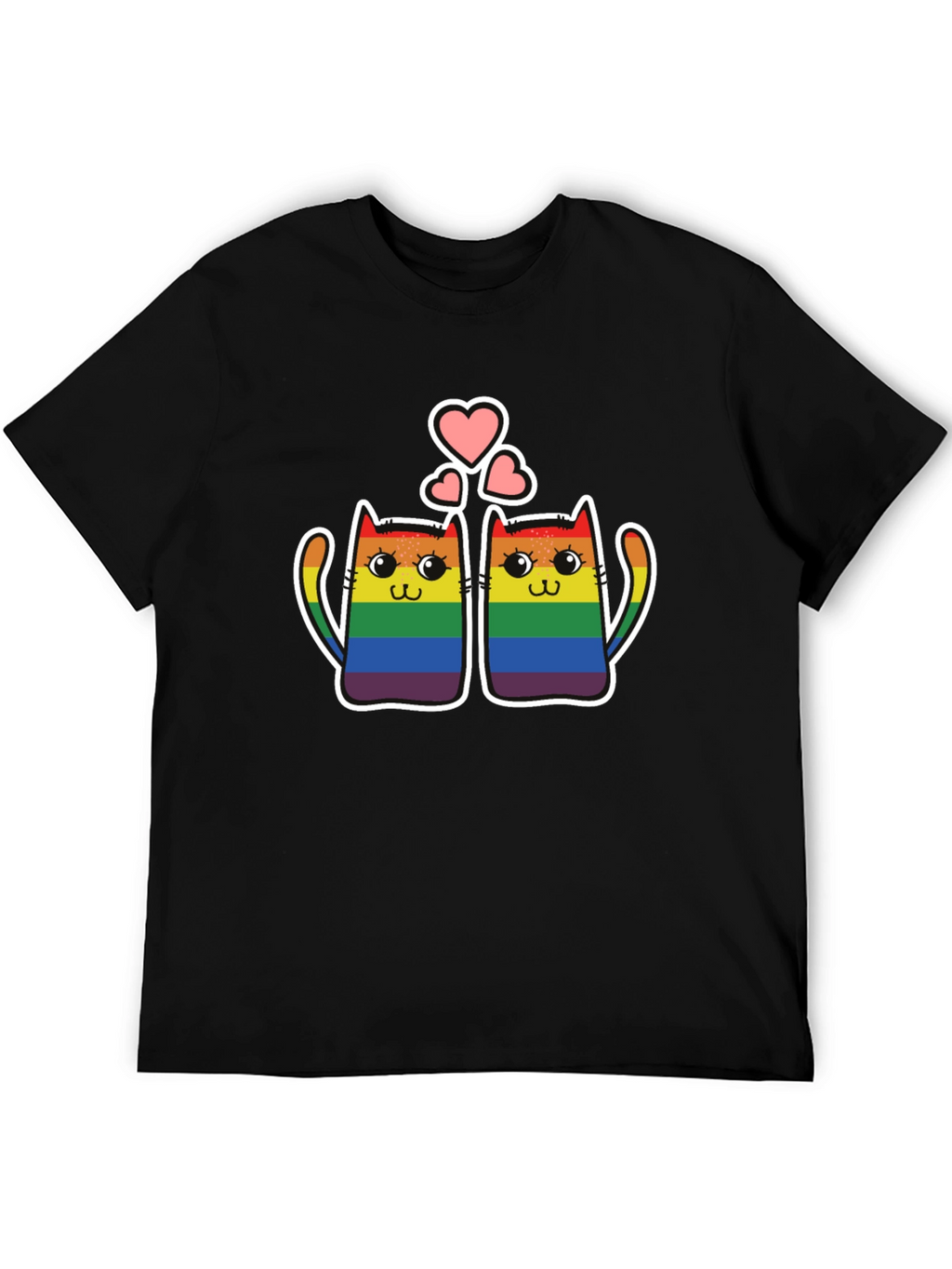 LGBT Pride Cats T-Shirt - Rainbow Love