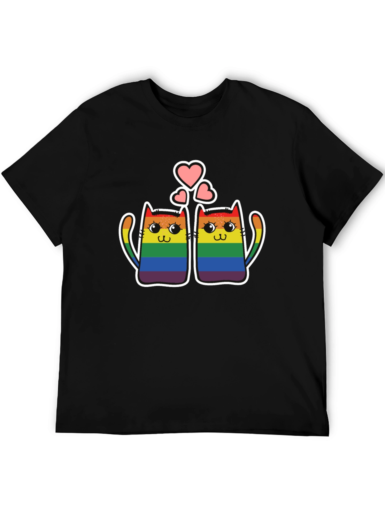 LGBT Pride Cats T-Shirt - Rainbow Love