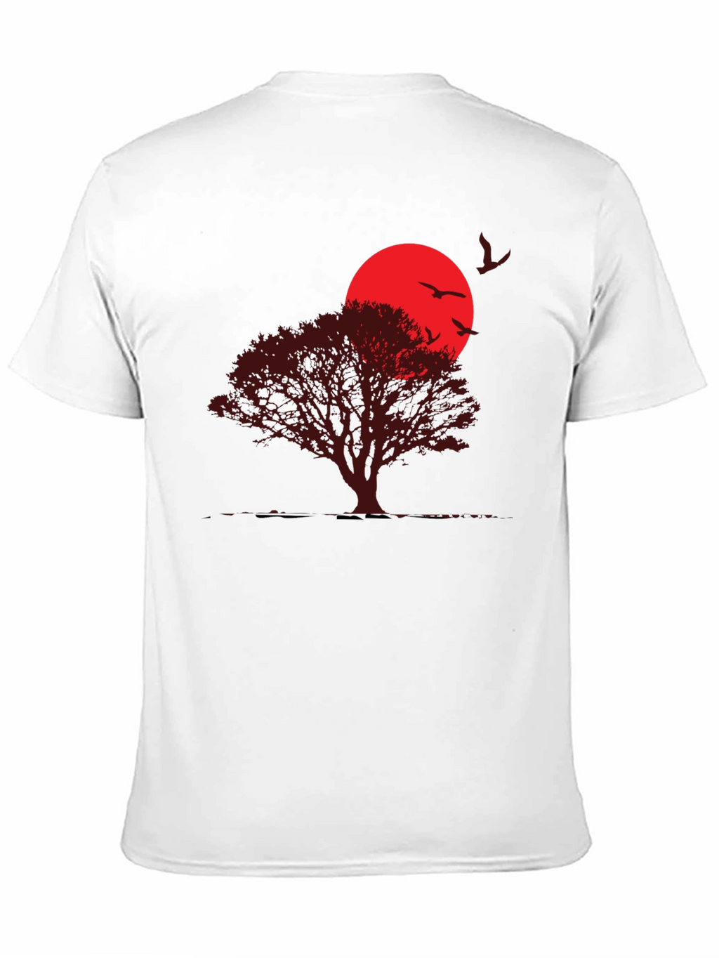 Sunset Tree Graphic T-Shirt - Black