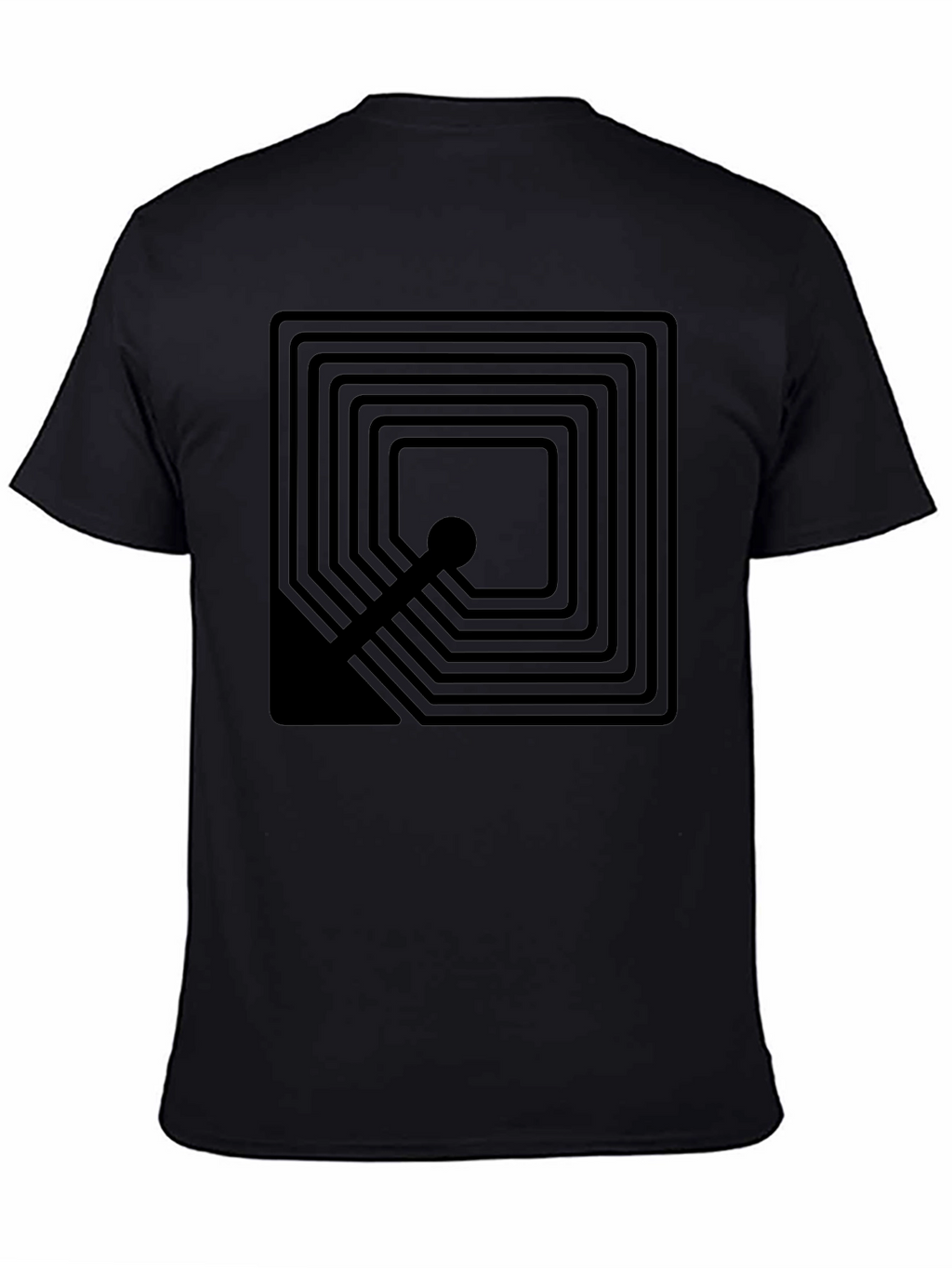 Geometric Square Graphic T-Shirt - Modern Design