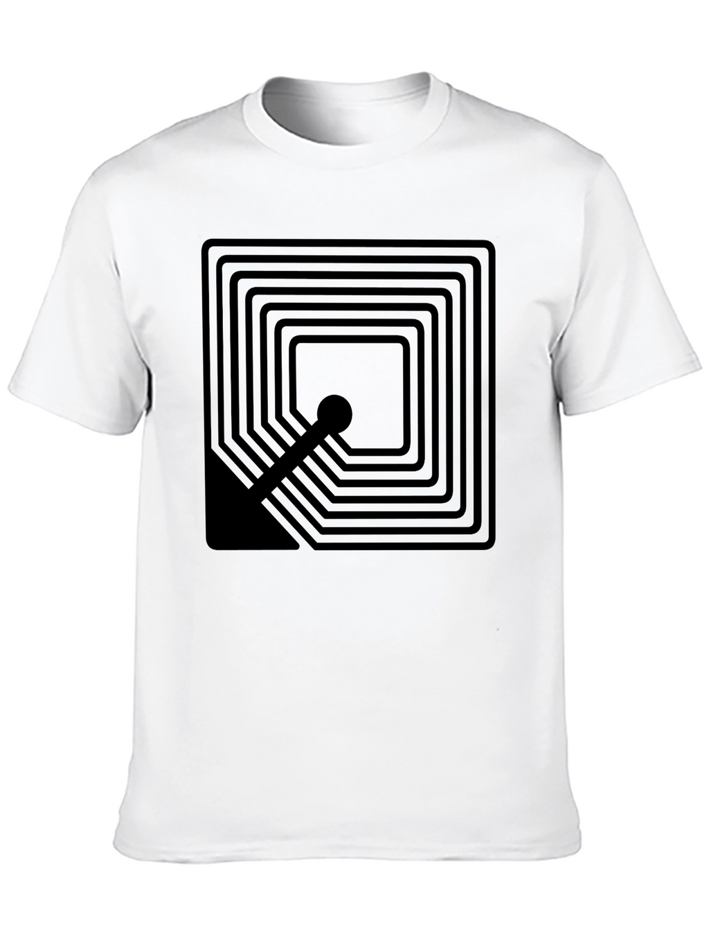 Geometric Square Graphic T-Shirt - Modern Design