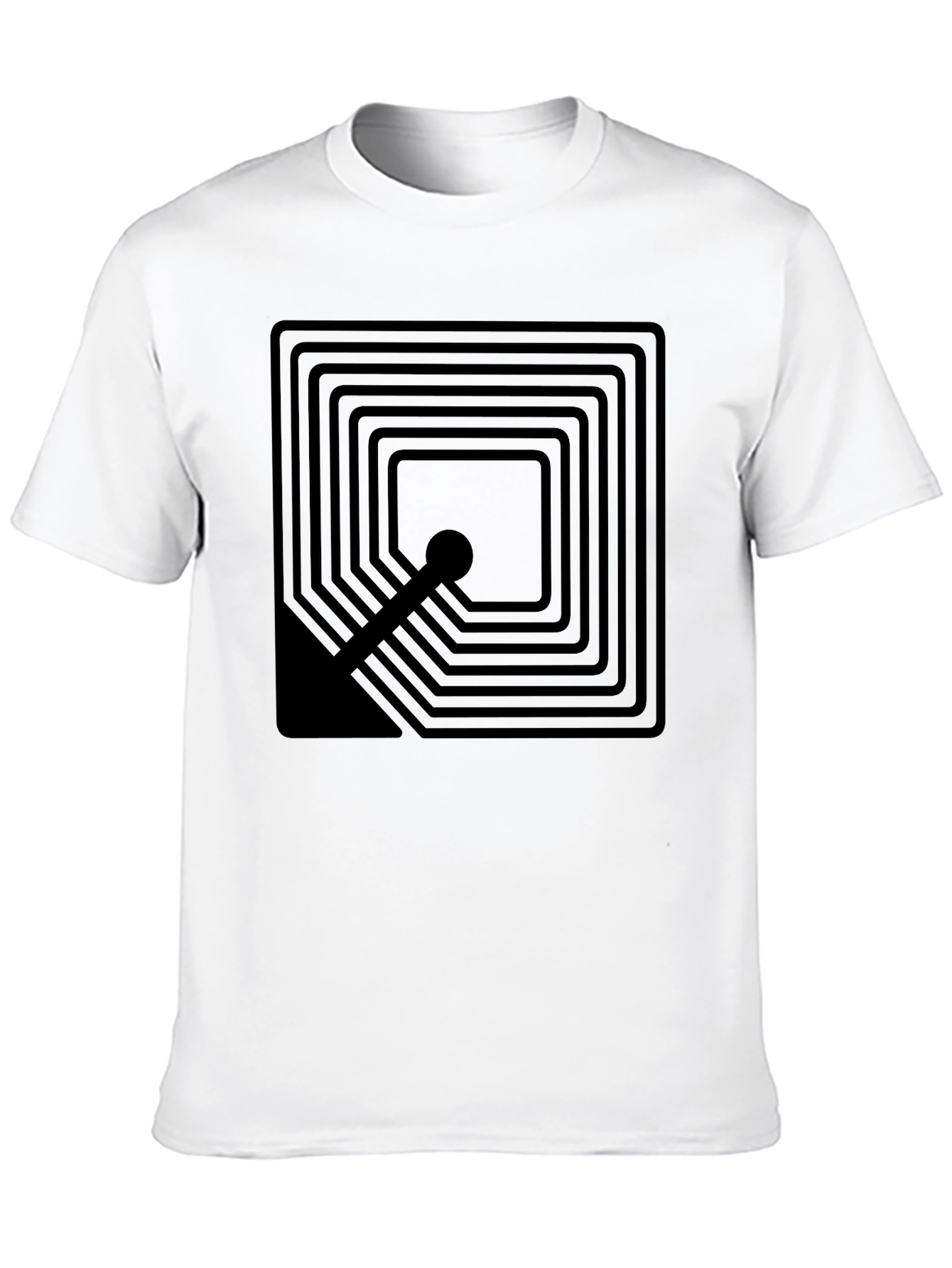 Geometric Square Graphic T-Shirt - Modern Design