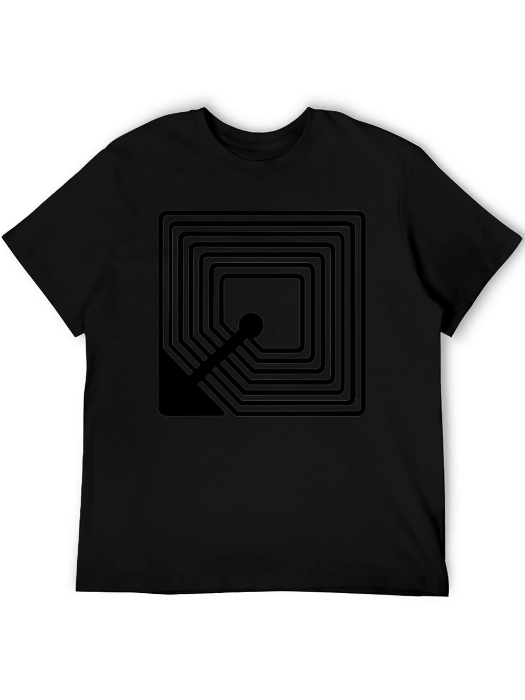 Geometric Square Graphic T-Shirt - Modern Design