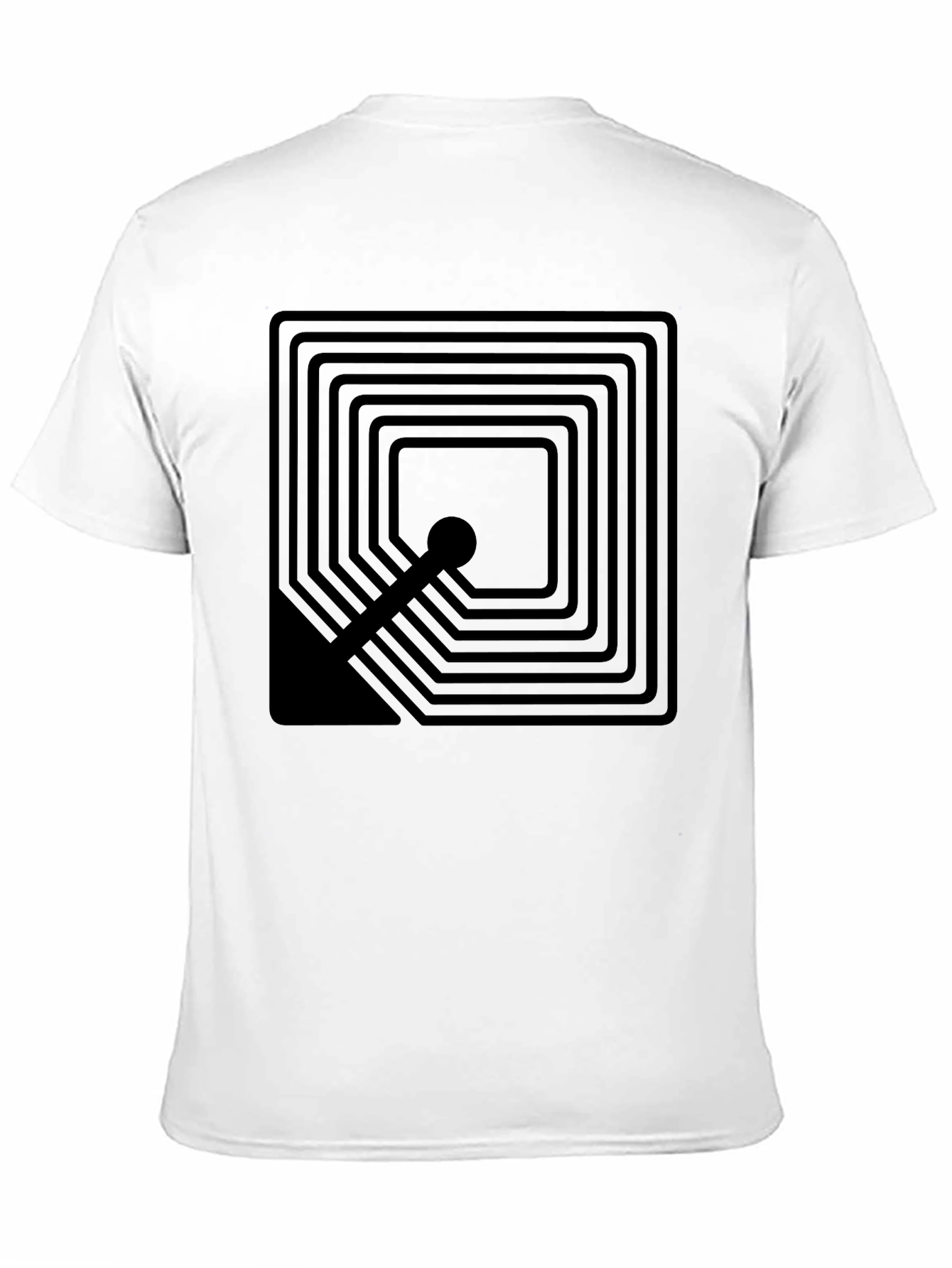 Geometric Square Graphic T-Shirt - Modern Design