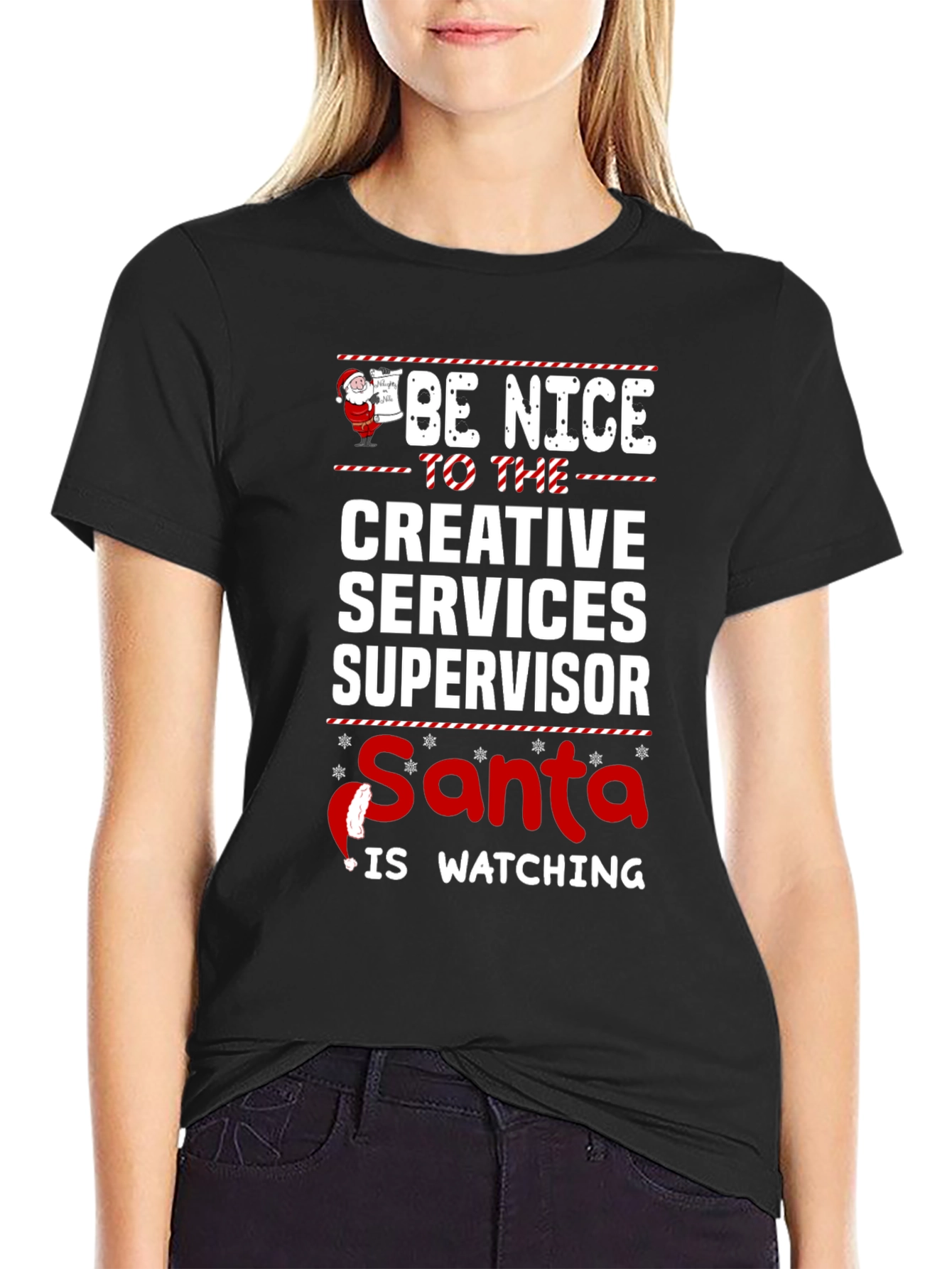 Be Nice Creative Services Supervisor Christmas T-Shirt