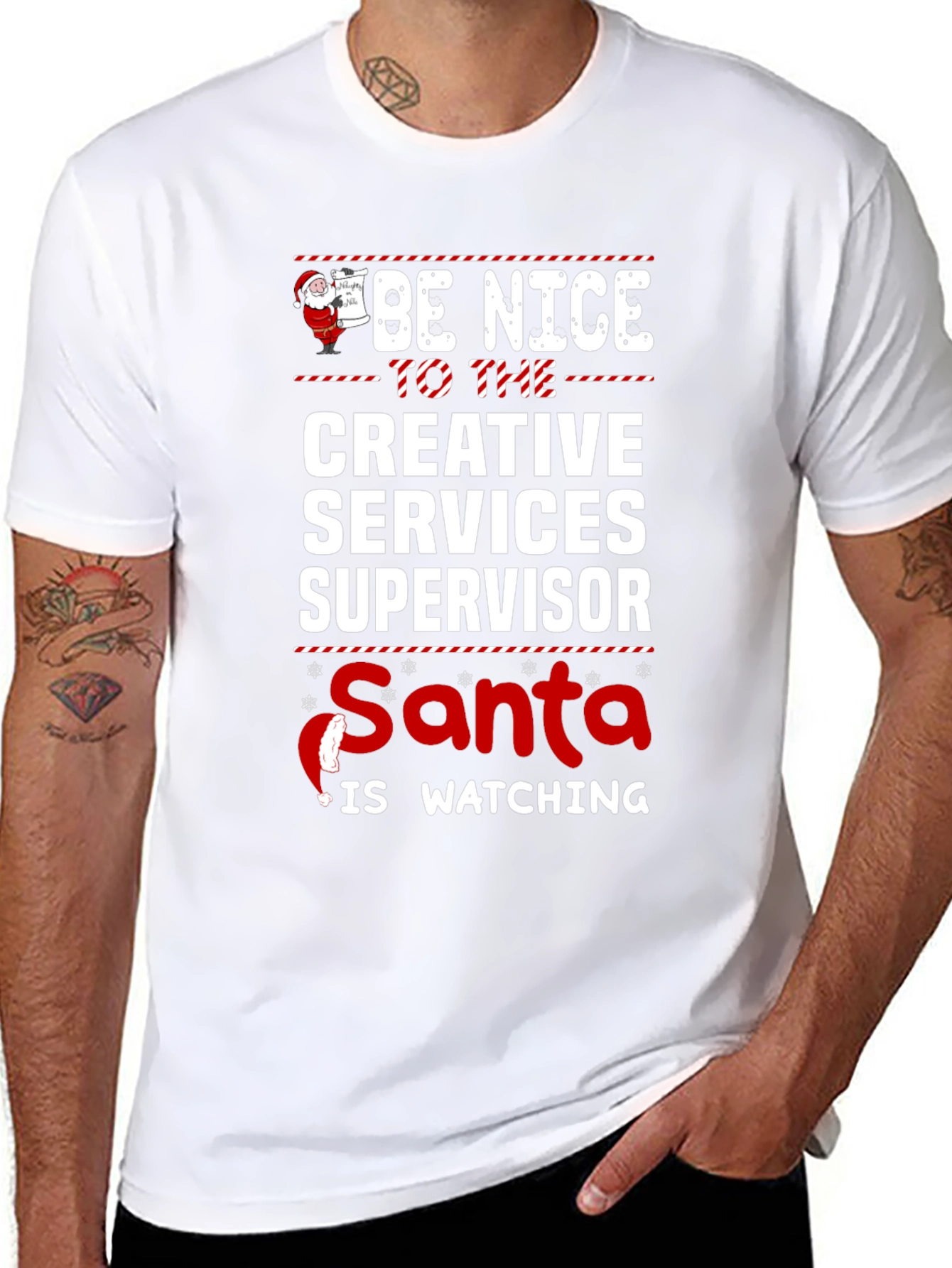Be Nice Creative Services Supervisor Christmas T-Shirt