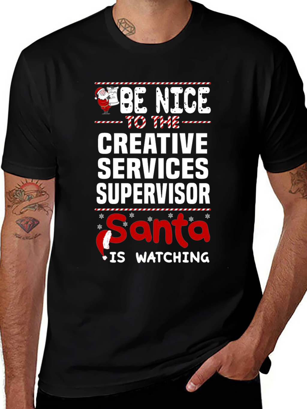 Be Nice Creative Services Supervisor Christmas T-Shirt