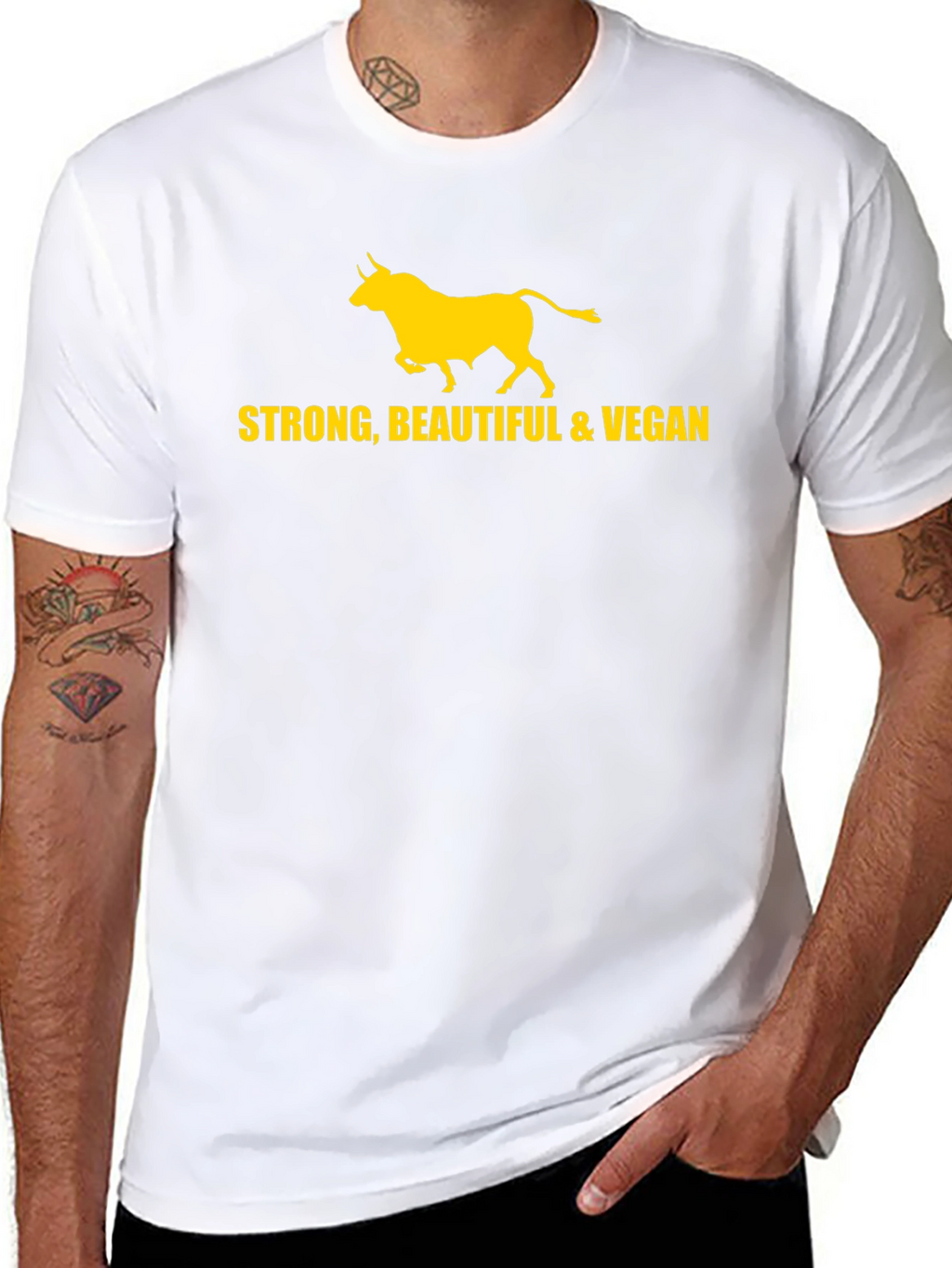 Strong Beautiful & Vegan Bull T-Shirt