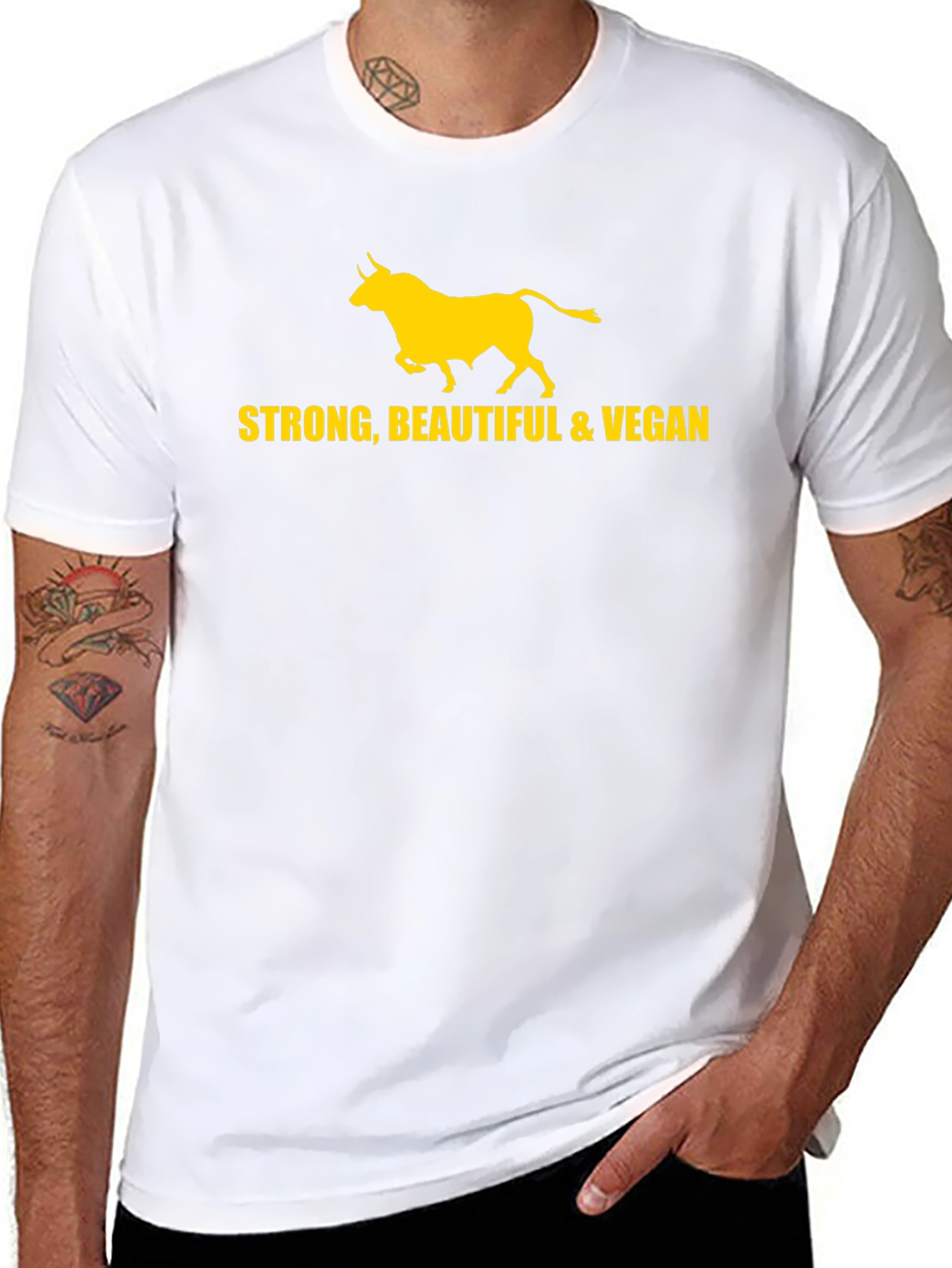 Strong Beautiful & Vegan Bull T-Shirt