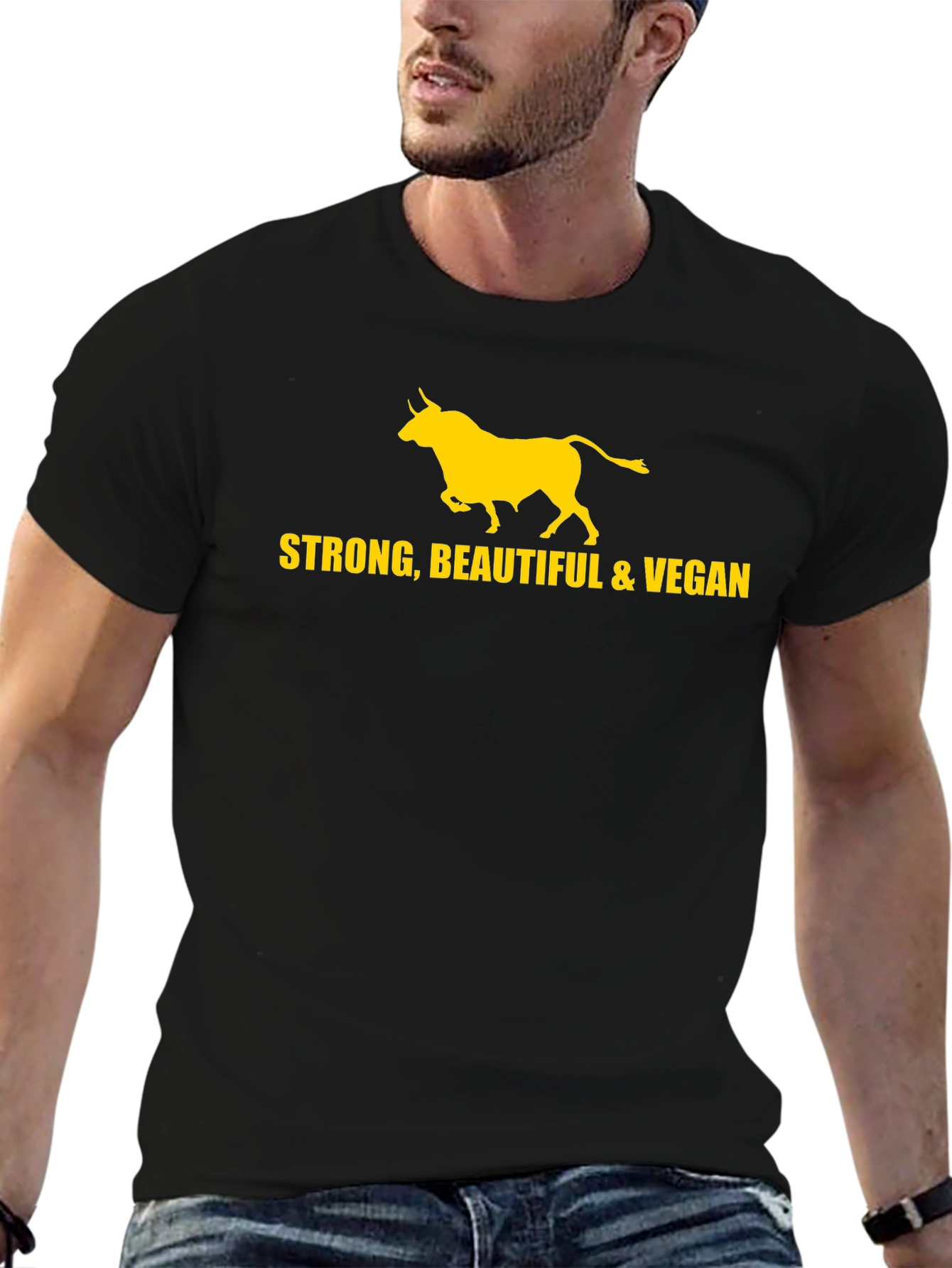 Strong Beautiful & Vegan Bull T-Shirt