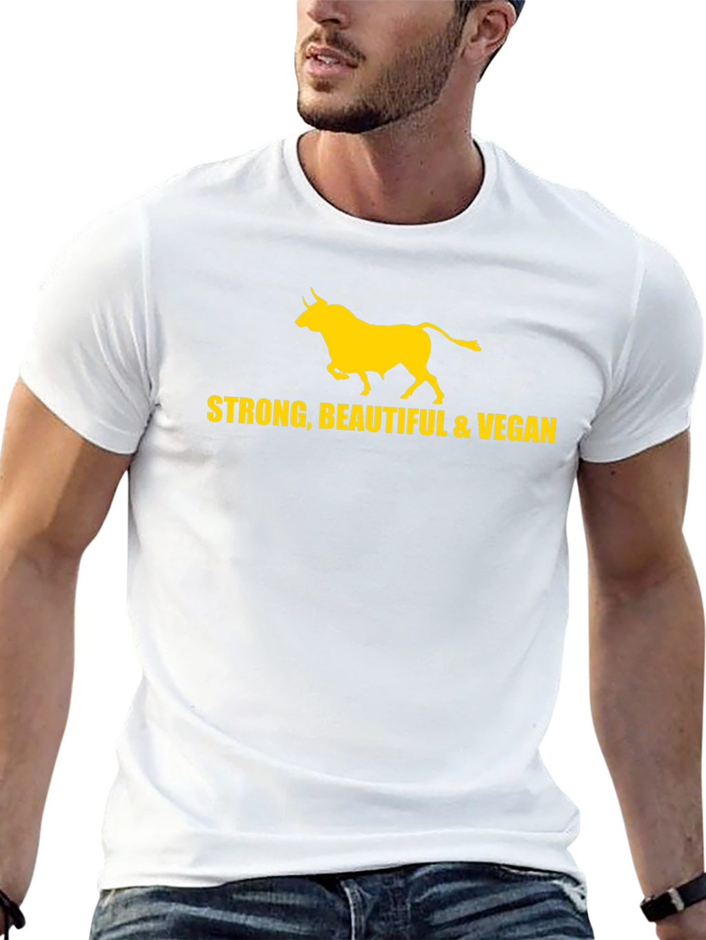 Strong Beautiful & Vegan Bull T-Shirt