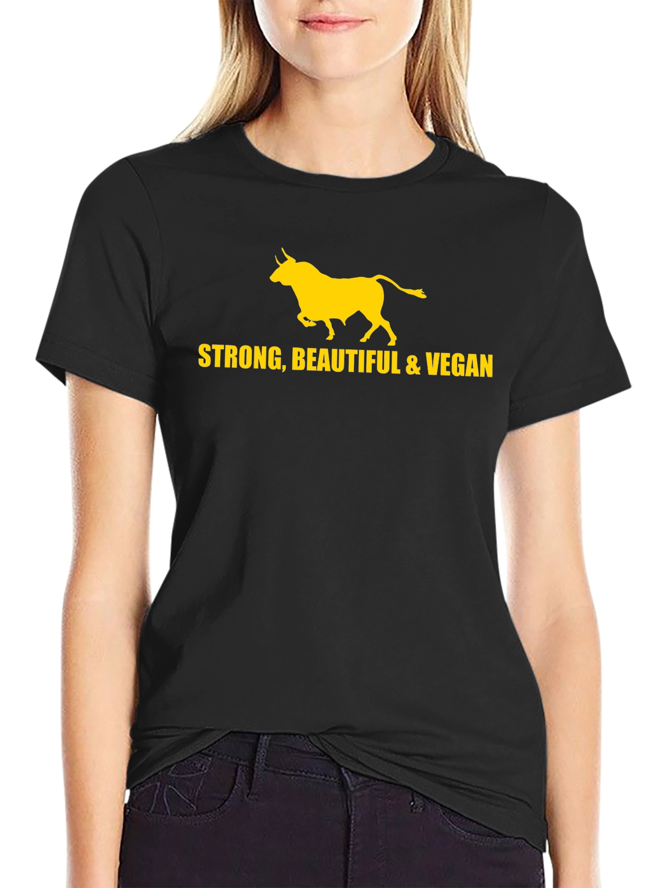 Strong Beautiful & Vegan Bull T-Shirt