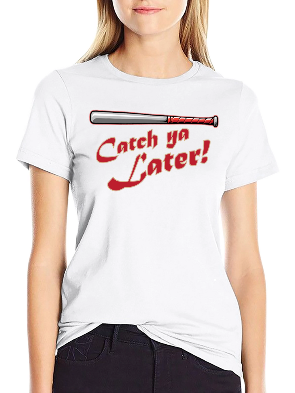 Catch Ya Later Baseball Bat Graphic T-Shirt