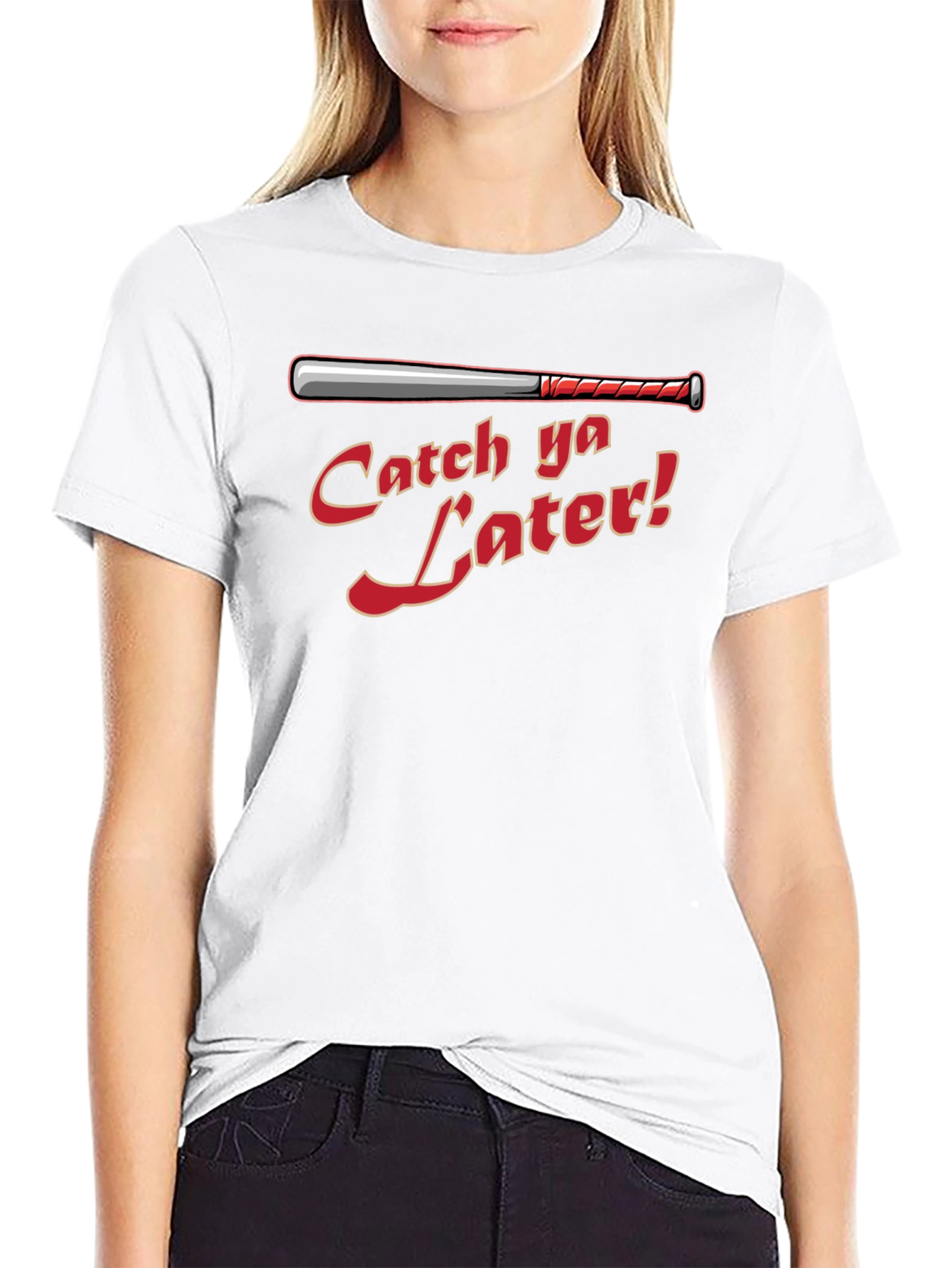 Catch Ya Later Baseball Bat Graphic T-Shirt