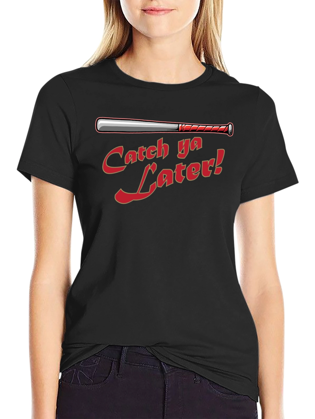 Catch Ya Later Baseball Bat Graphic T-Shirt