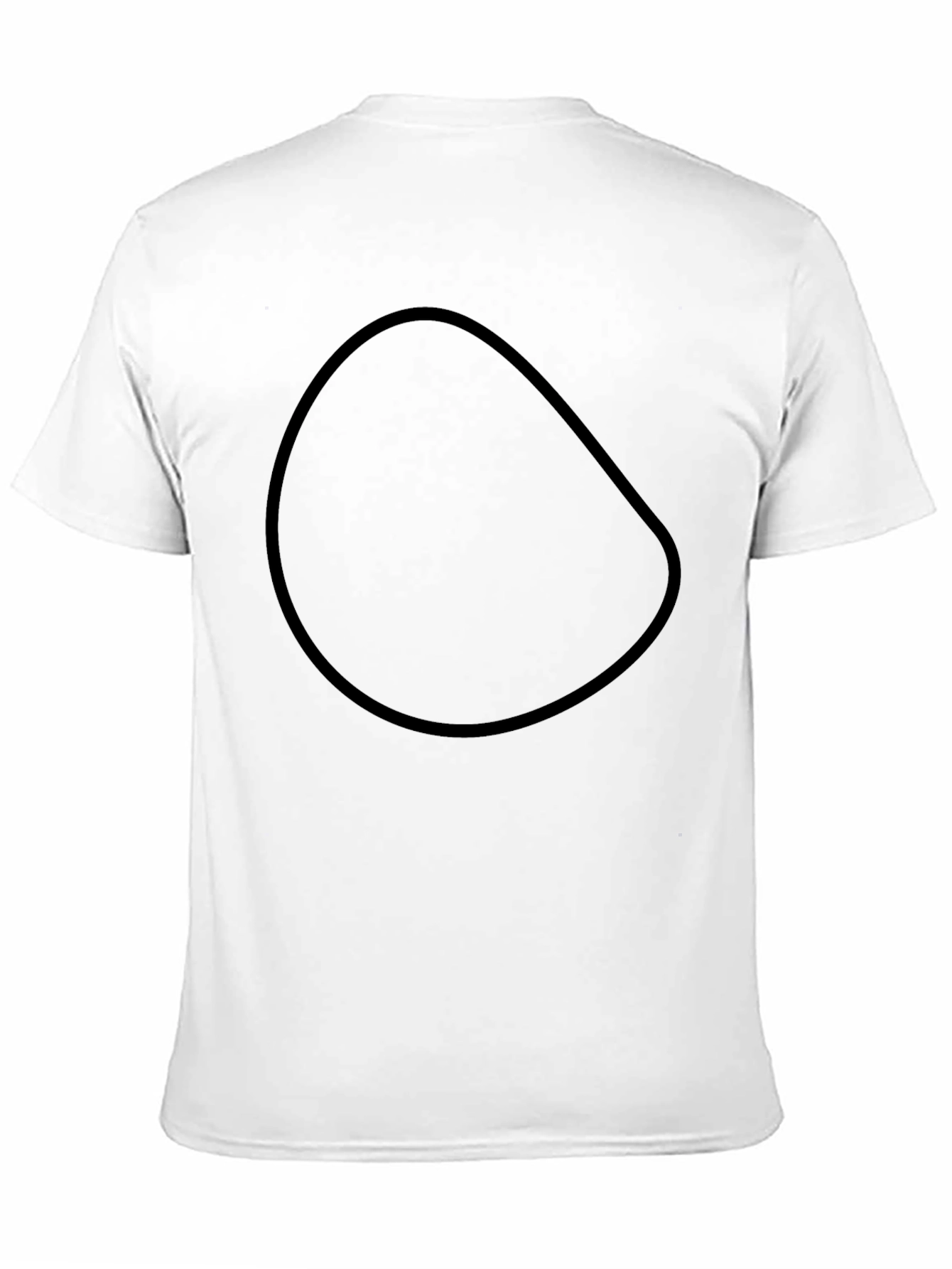 Basic Black Crew Neck T-Shirt with Abstract Design