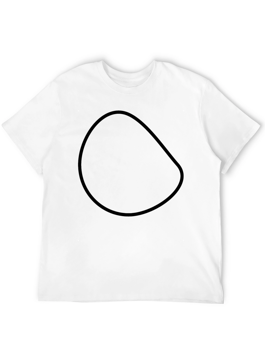 Basic Black Crew Neck T-Shirt with Abstract Design