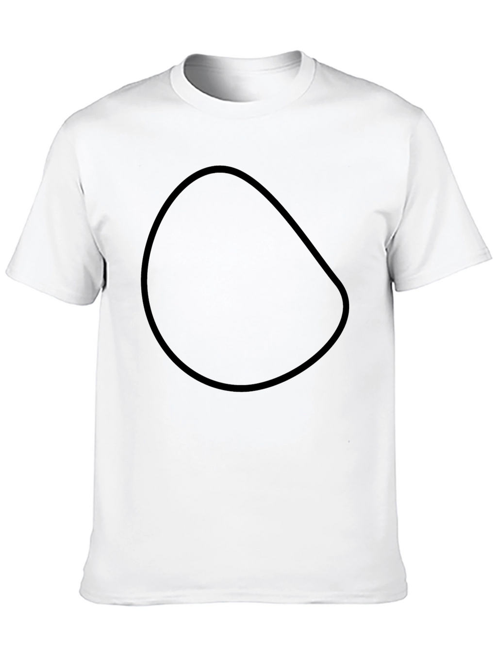 Basic Black Crew Neck T-Shirt with Abstract Design