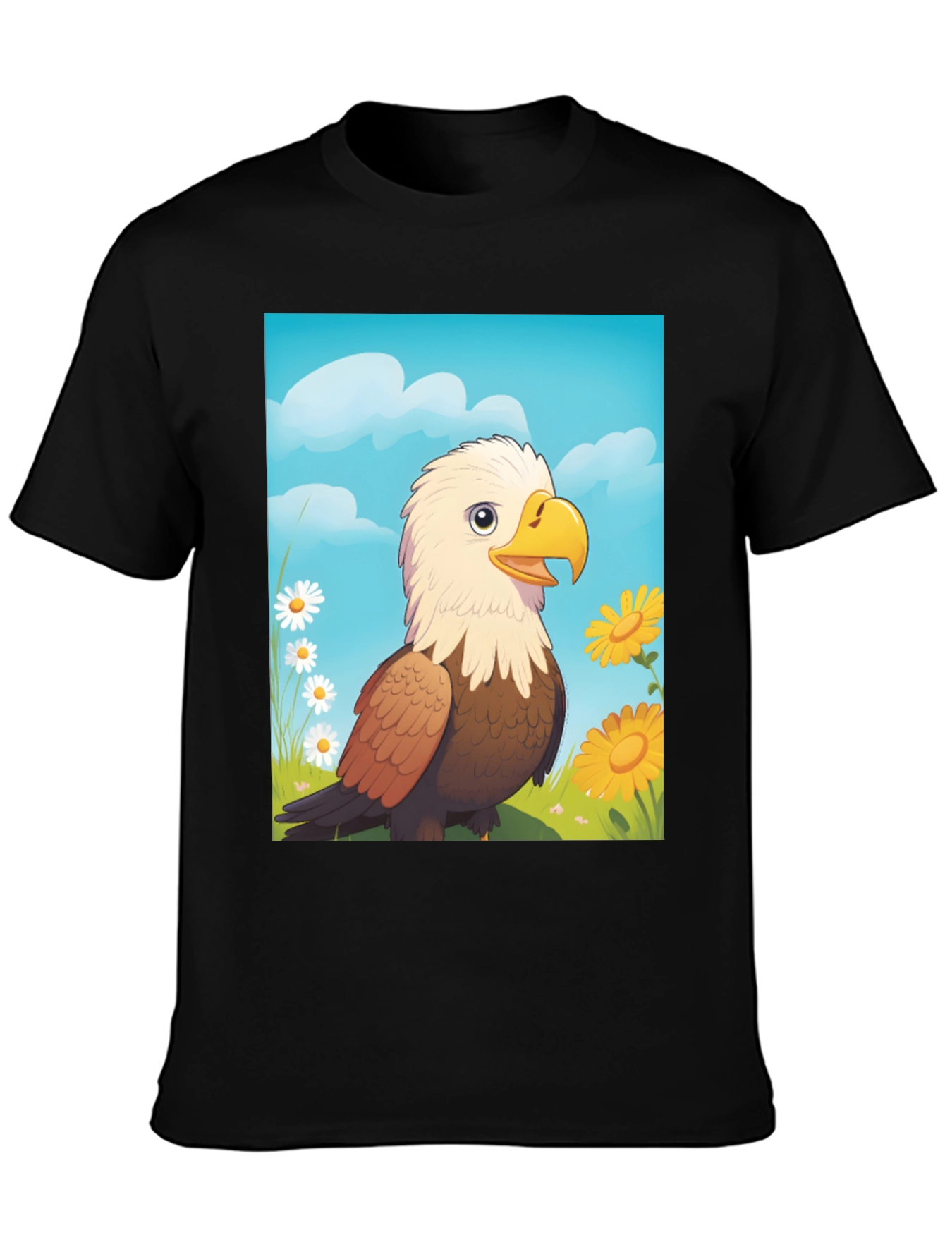 Eagle Cartoon T-Shirt: Patriotic Graphic Tee