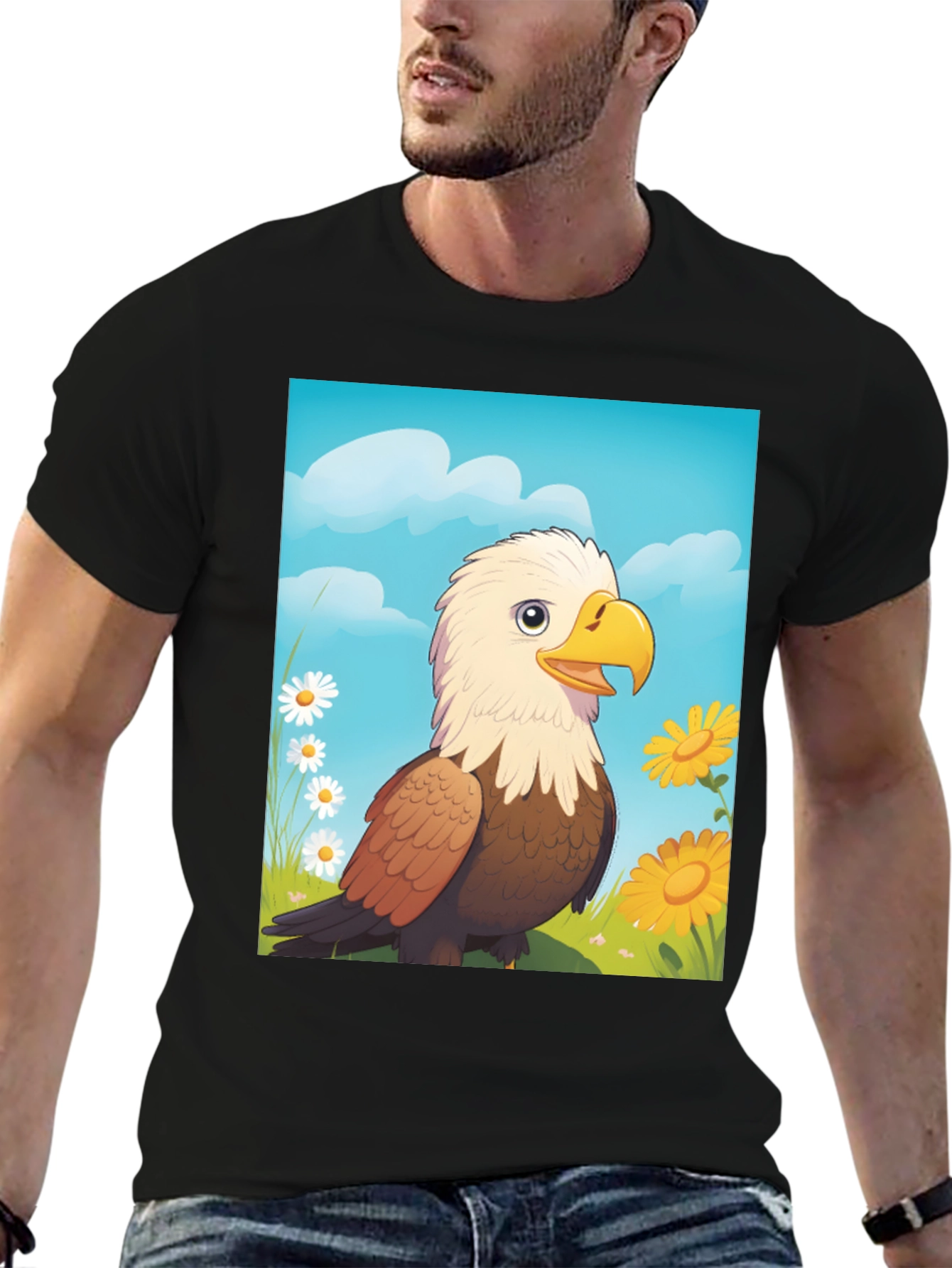 Eagle Cartoon T-Shirt: Patriotic Graphic Tee