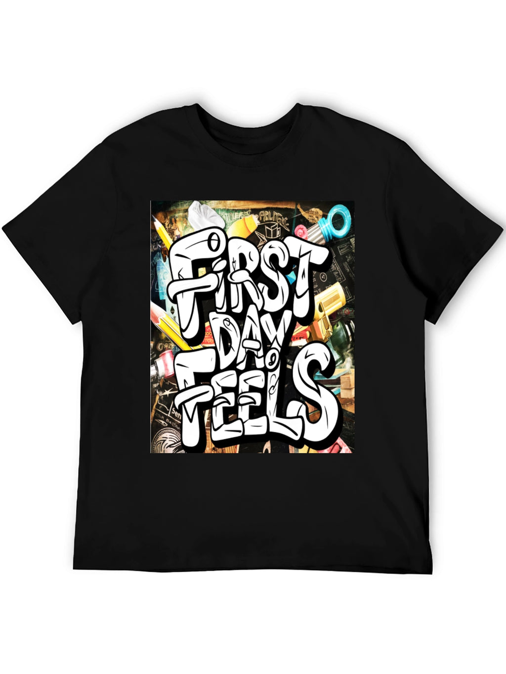 First Day Feels Graphic Tee - Cool Back-to-School T-Shirt
