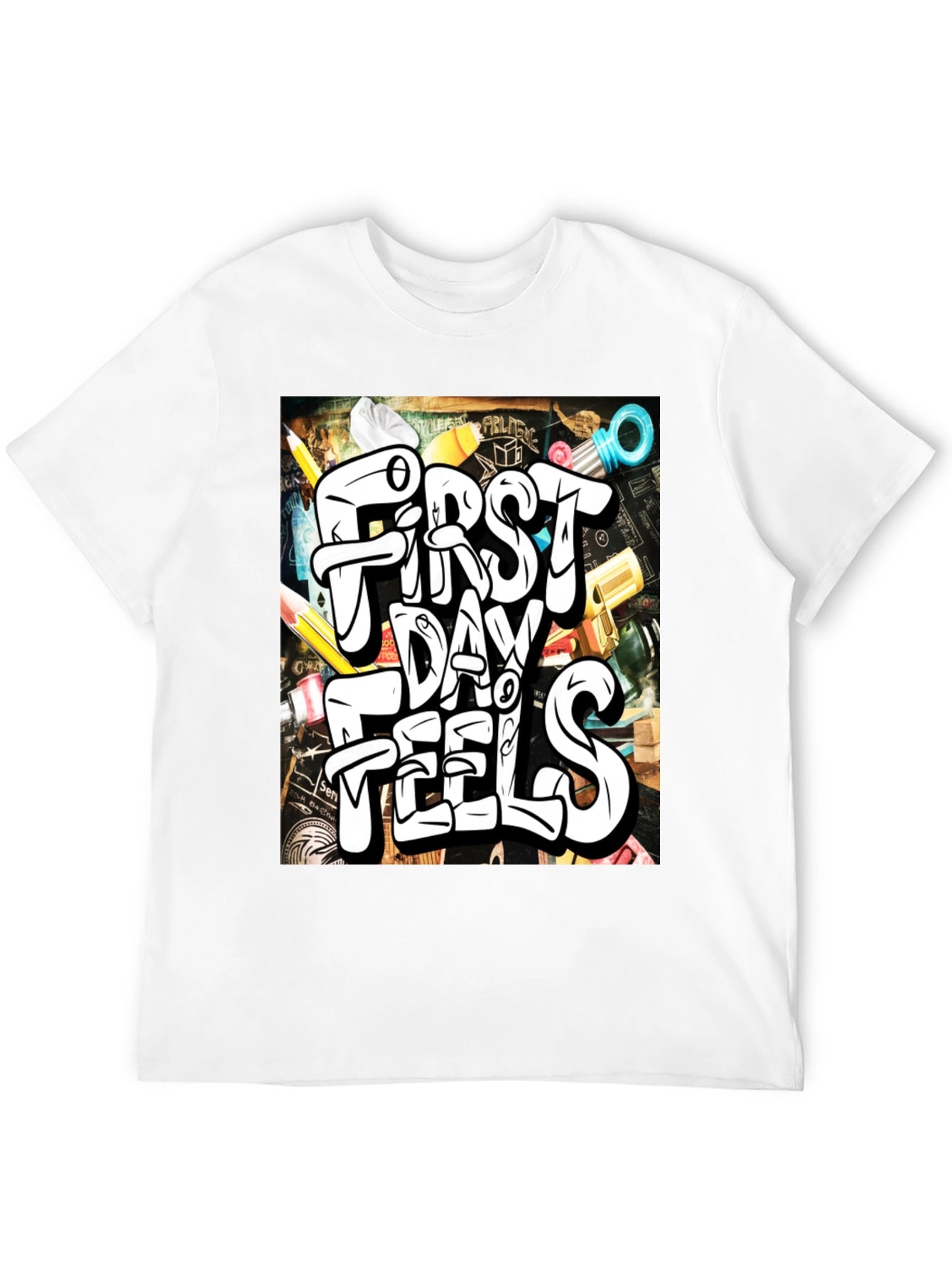 First Day Feels Graphic Tee - Cool Back-to-School T-Shirt