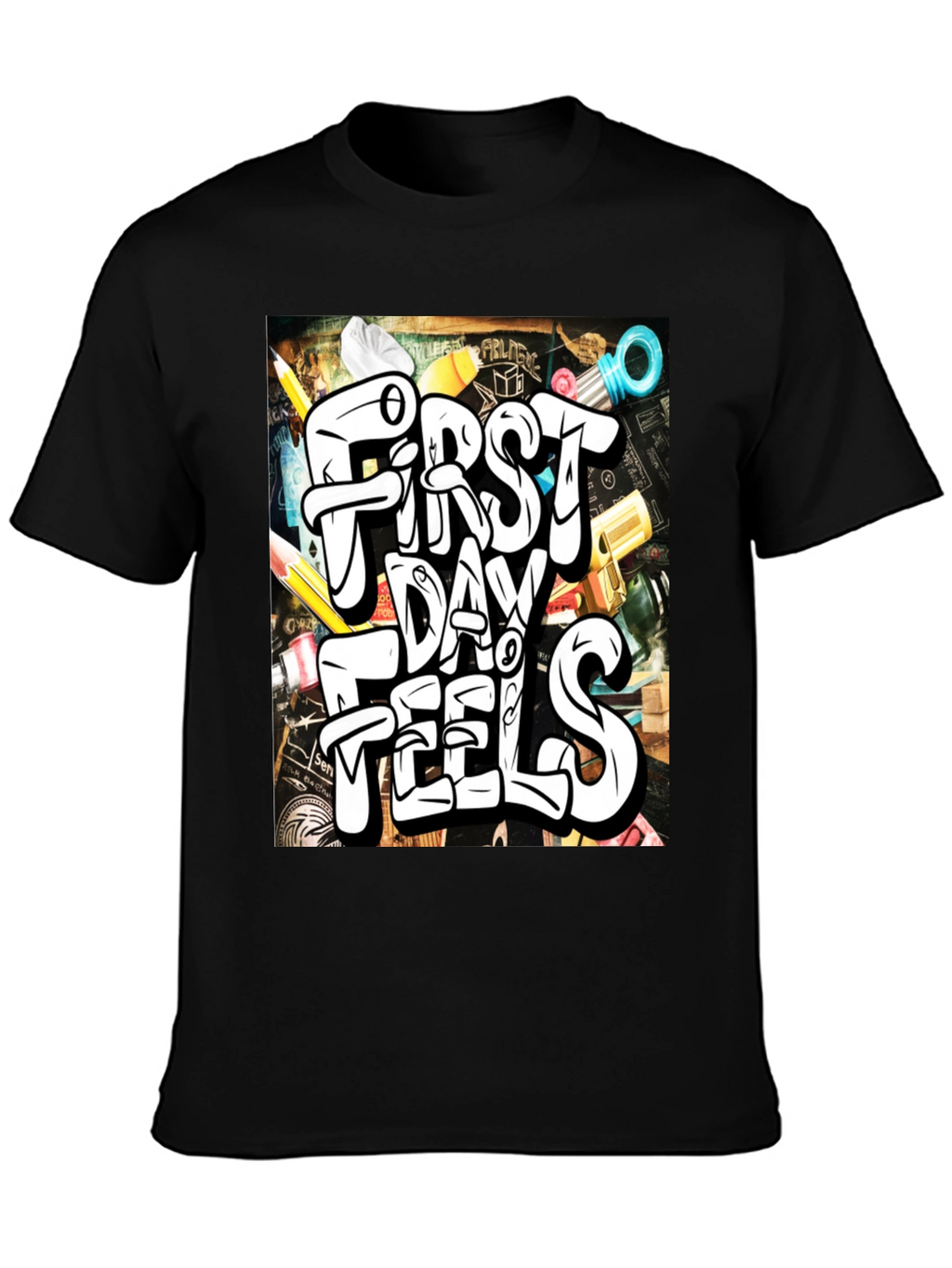 First Day Feels Graphic Tee - Cool Back-to-School T-Shirt